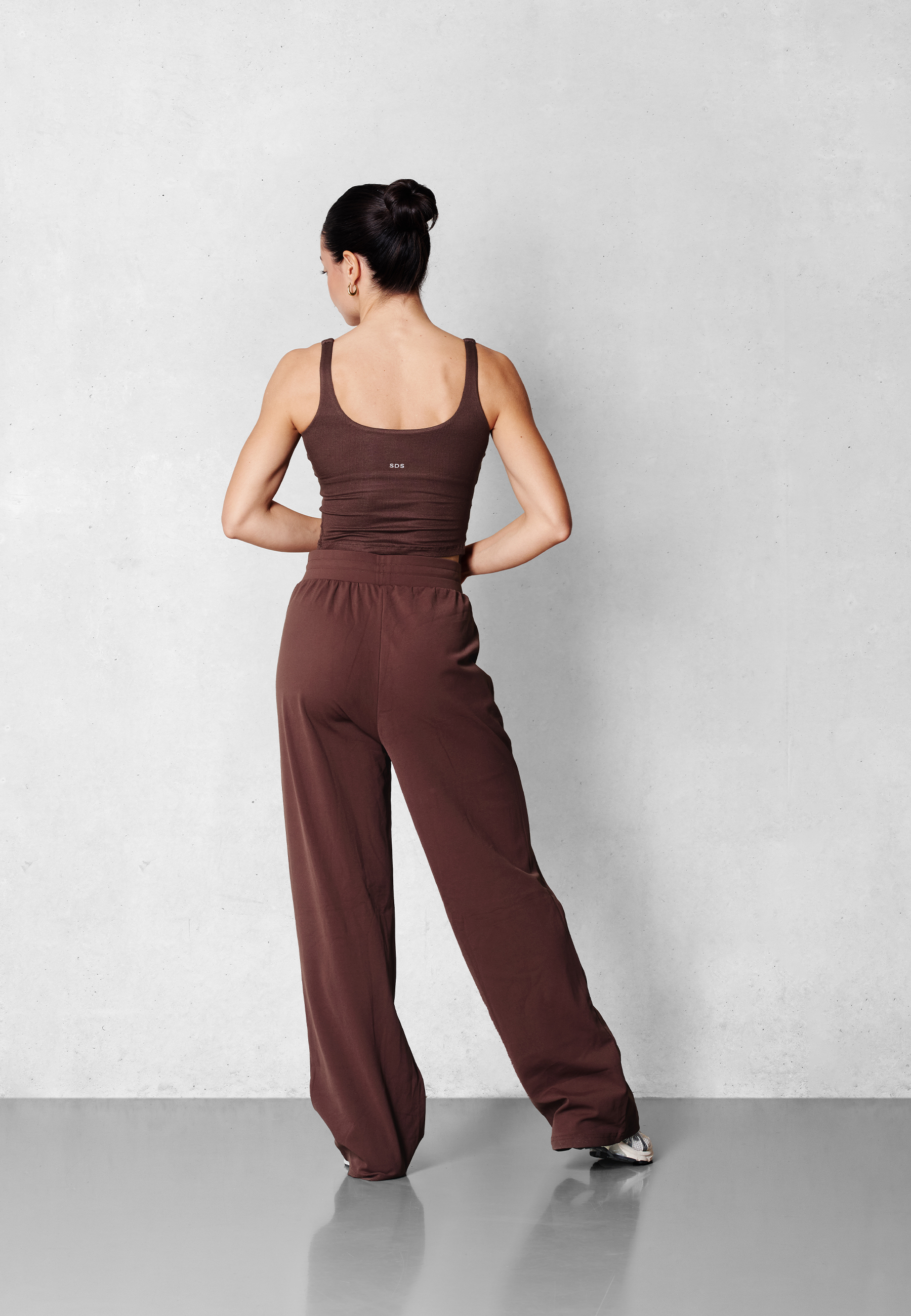 Cropped Rib Tank - Parisian Brown