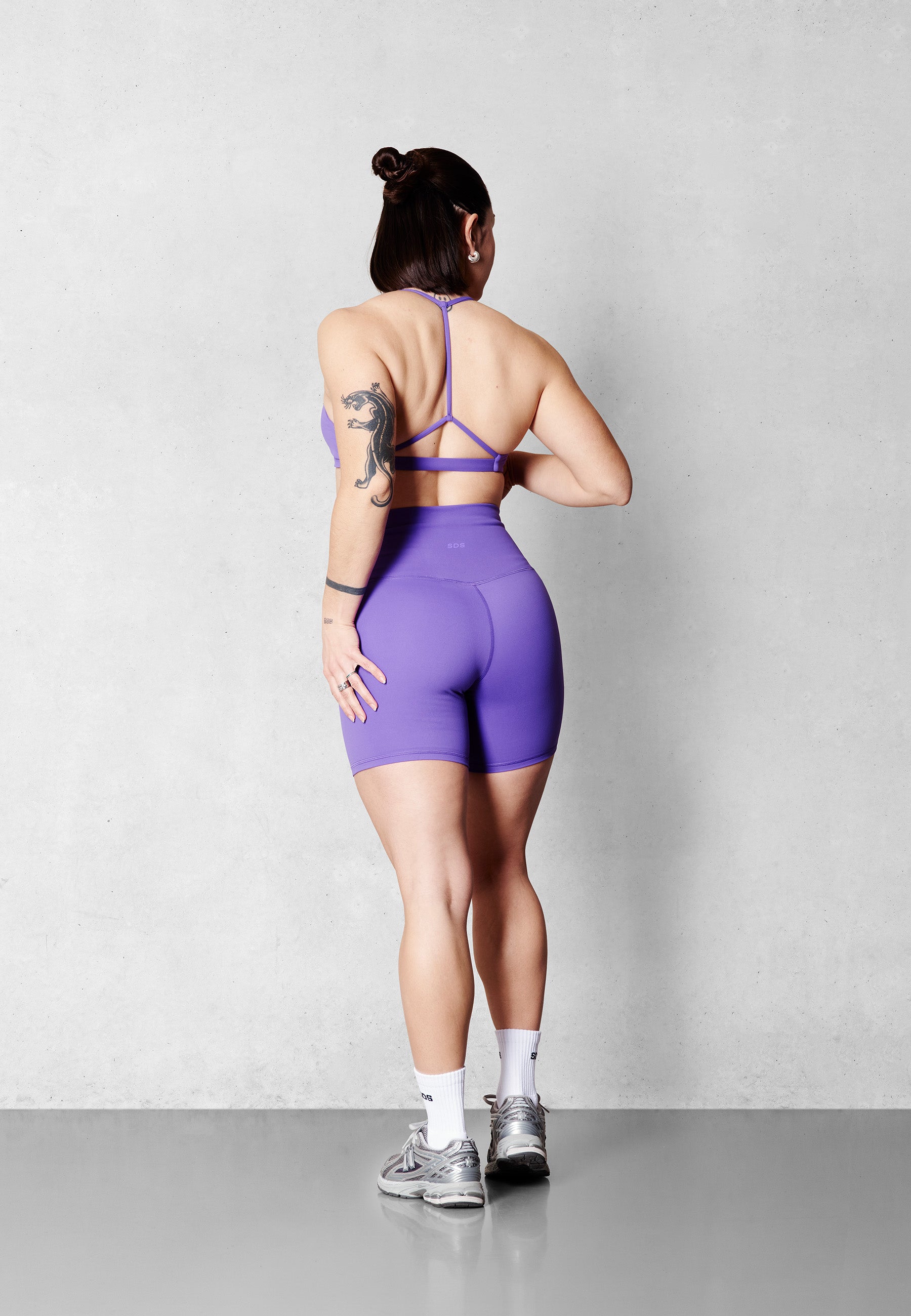 Biker Shorts mid length V3 - Intense Purple