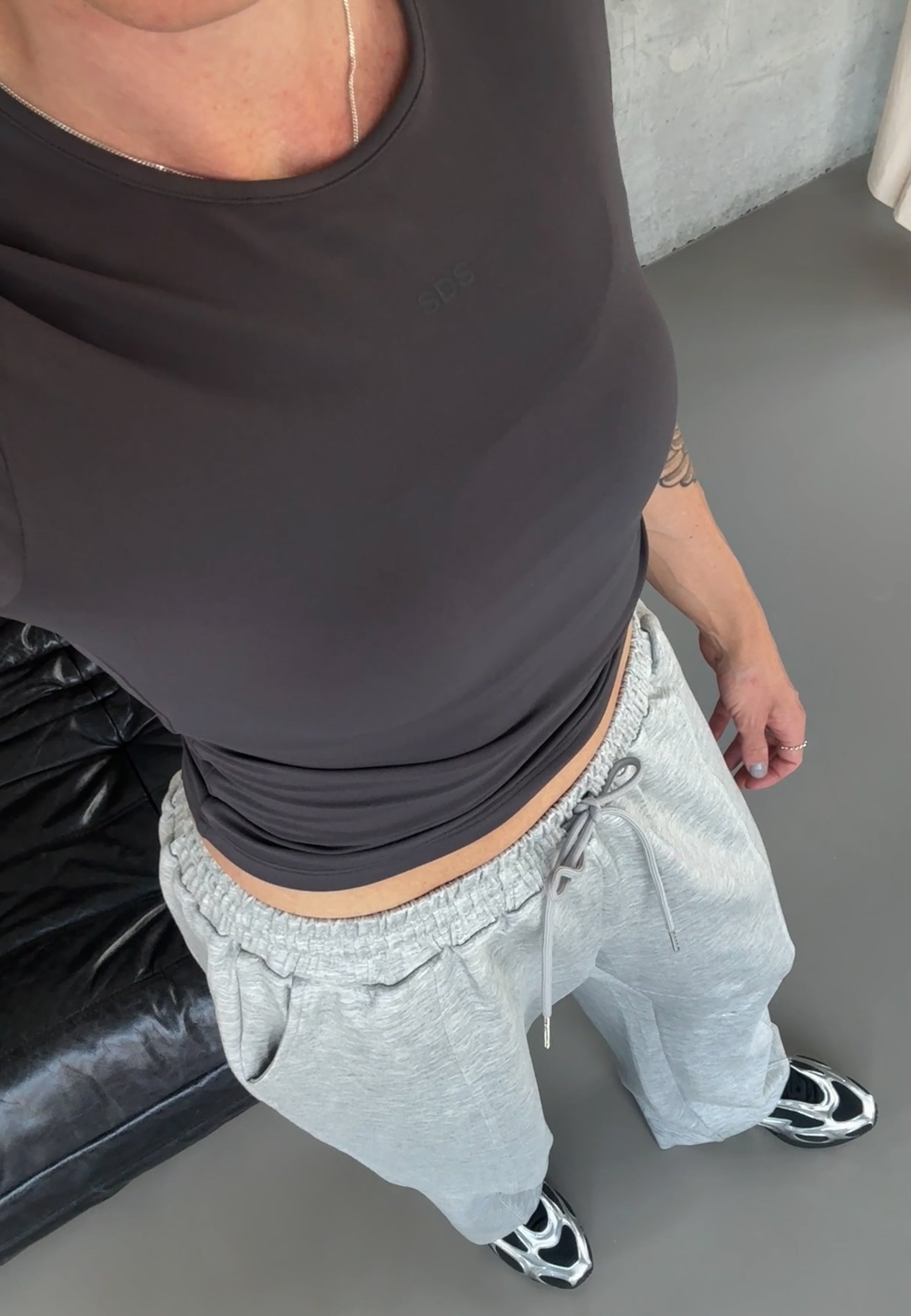 Wide Leg Pants - Grey