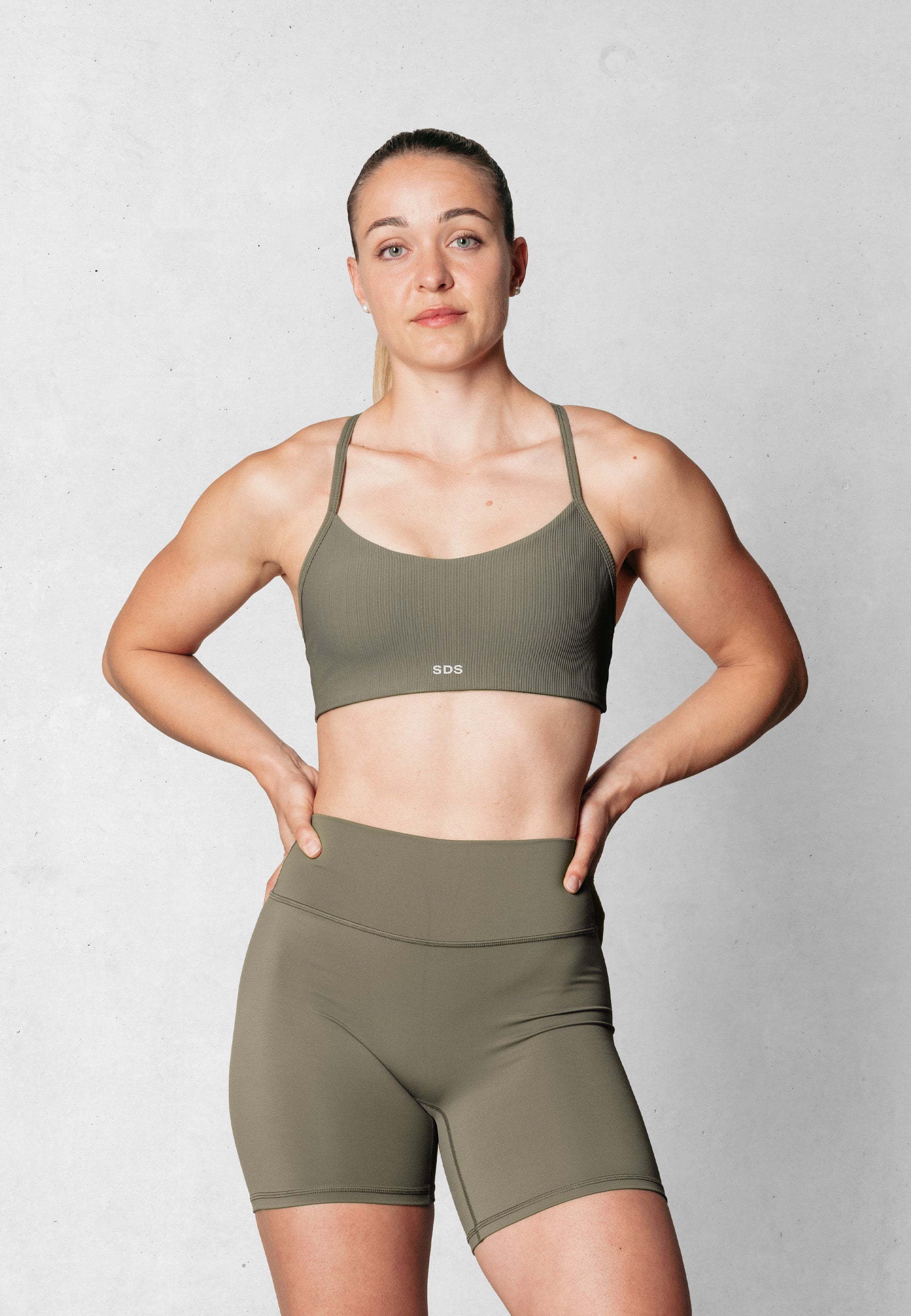 Biker Shorts mid length - Army Green