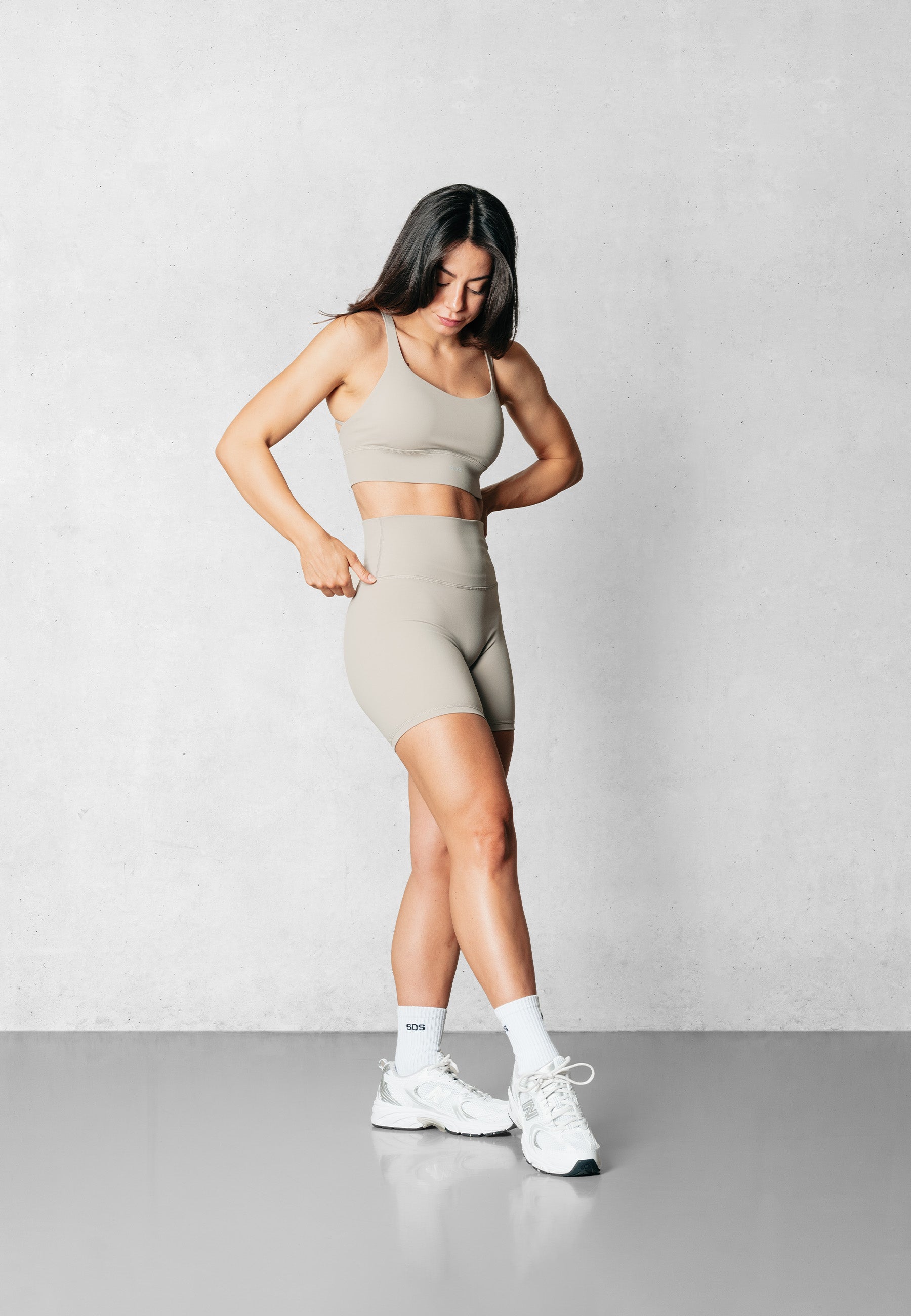 Biker Shorts mid length - Sand Stone