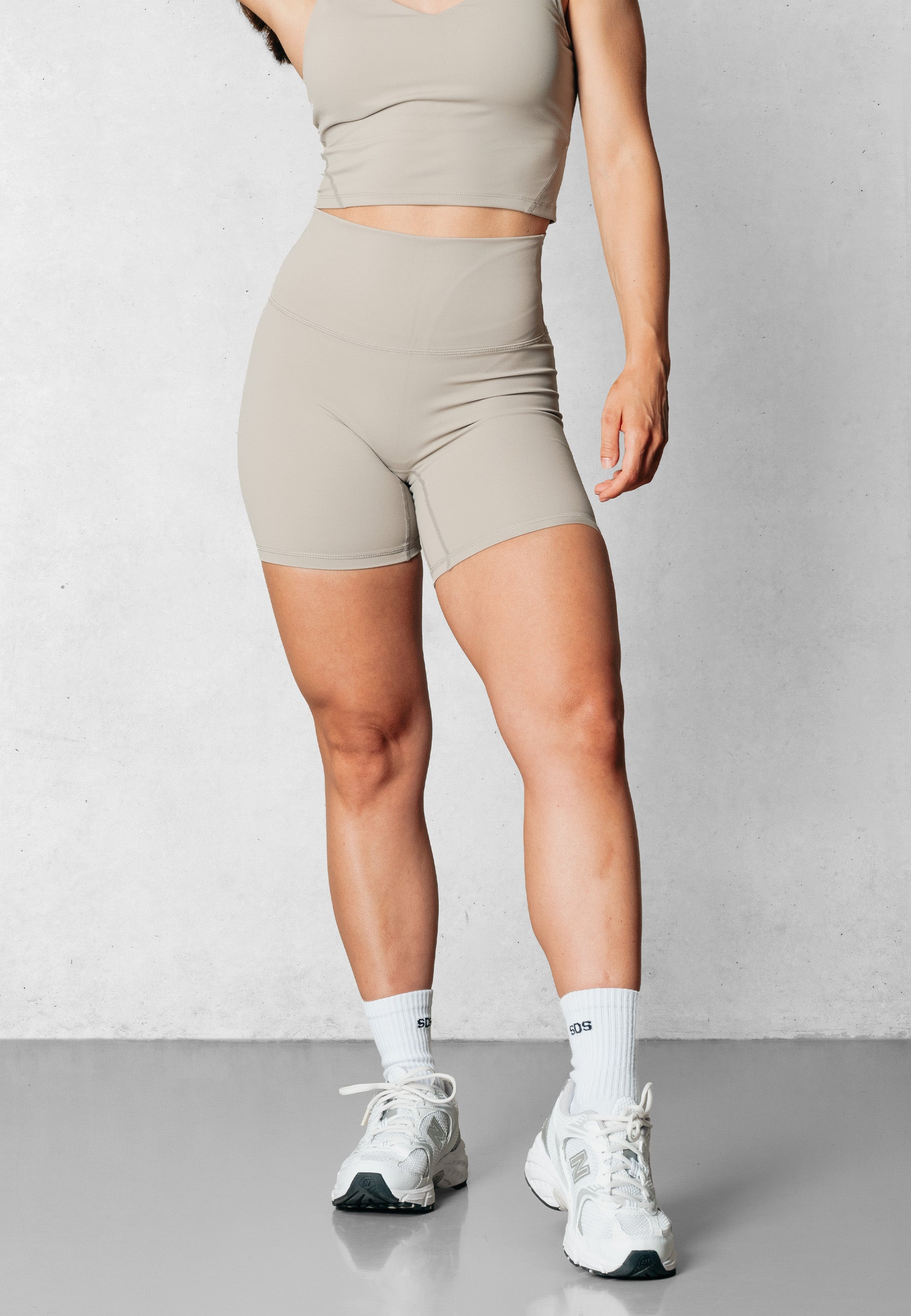 Biker Shorts mid length - Sand Stone