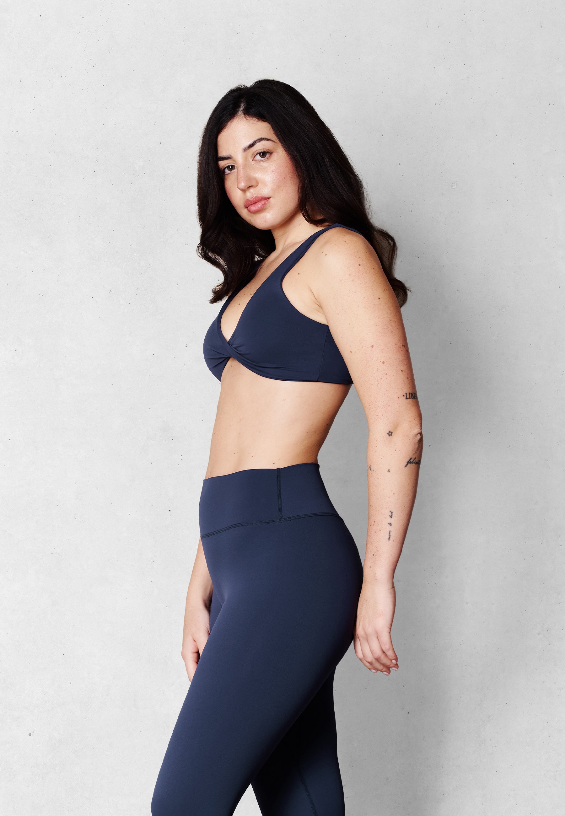 Twisted Refined Bra - Teal Blue