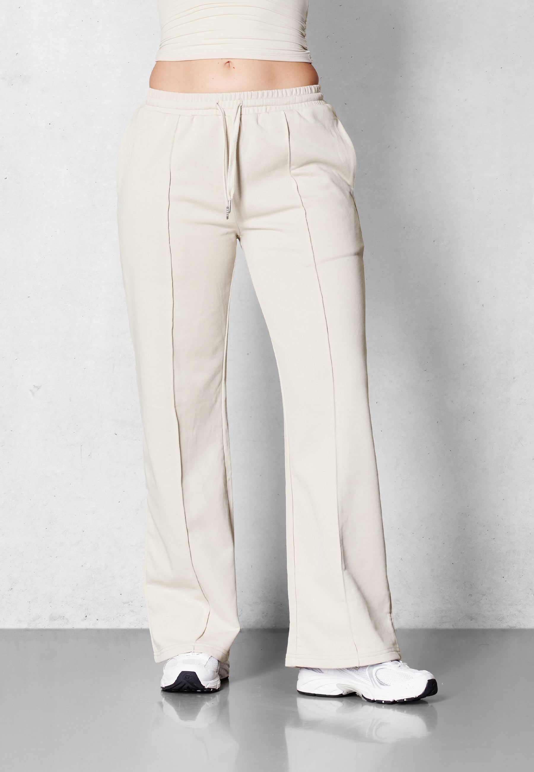 Wide Leg Lounge Pants - Beige