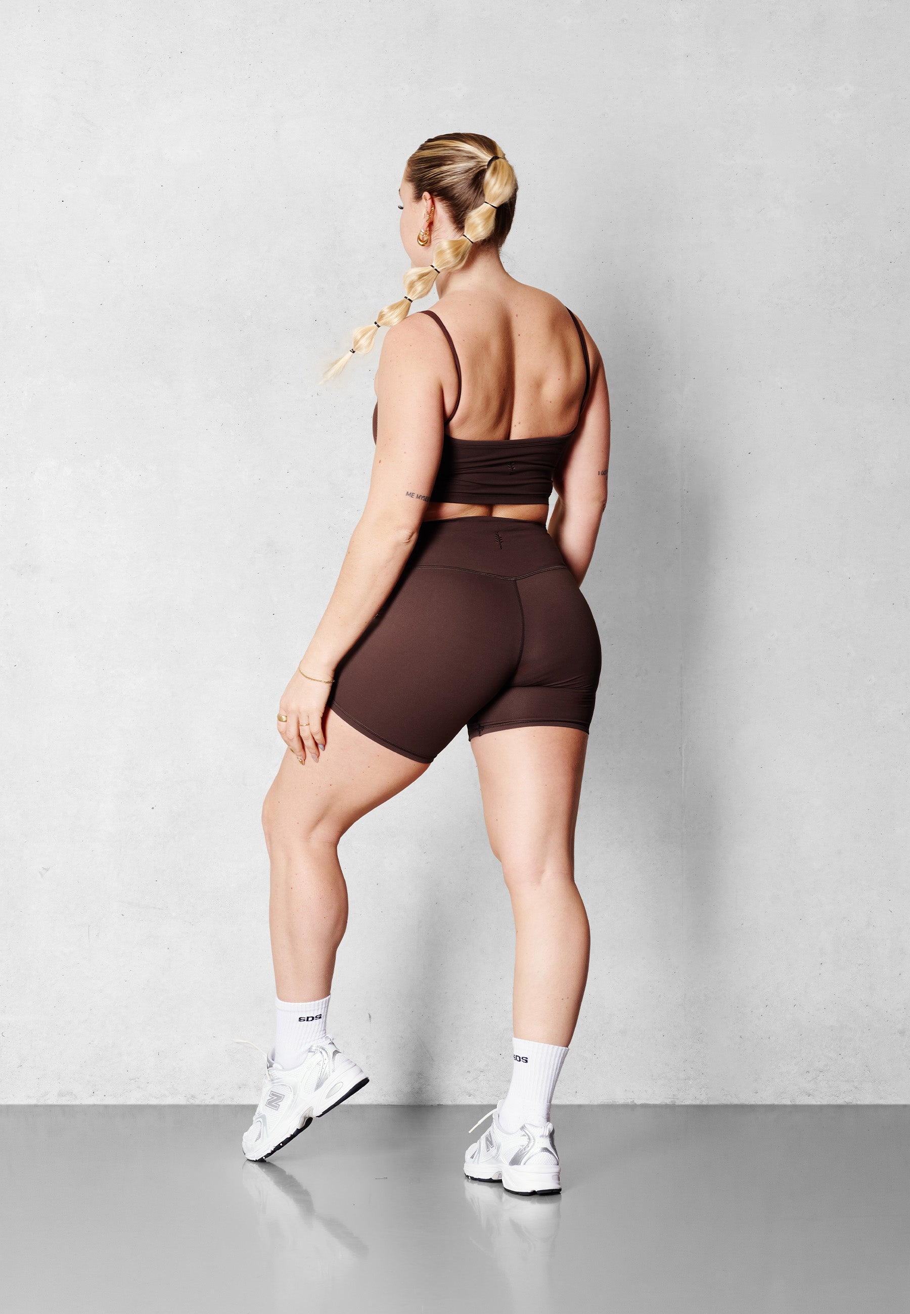 Biker Shorts mid length V3 - Chocolate Brown