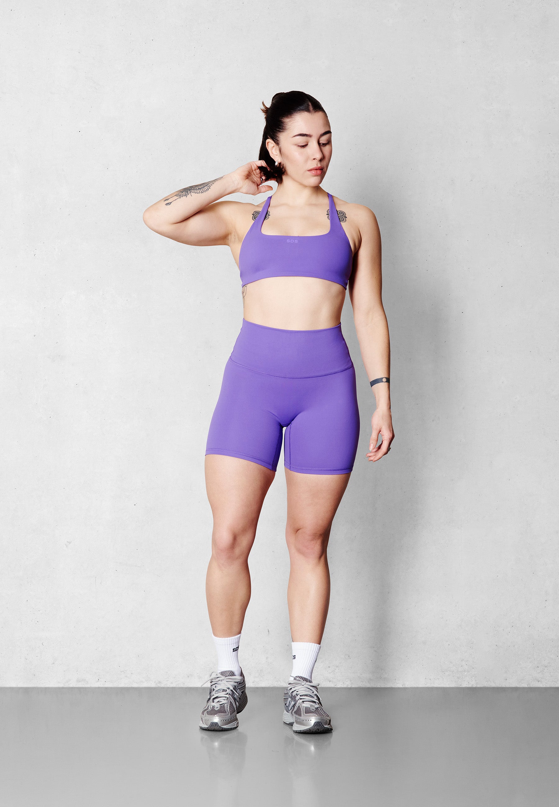 Biker Shorts mid length V3 - Intense Purple
