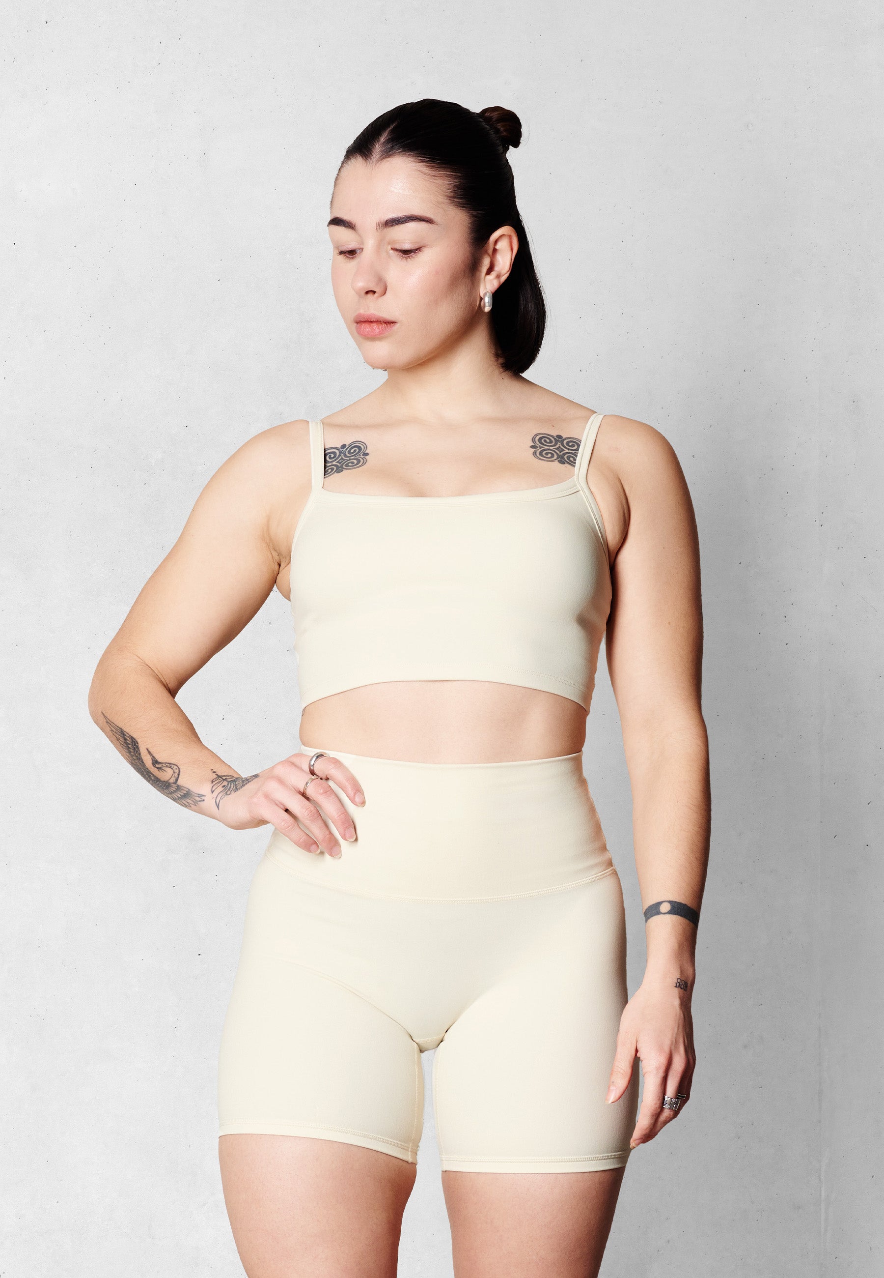 V2 Cropped Tank - Meringue