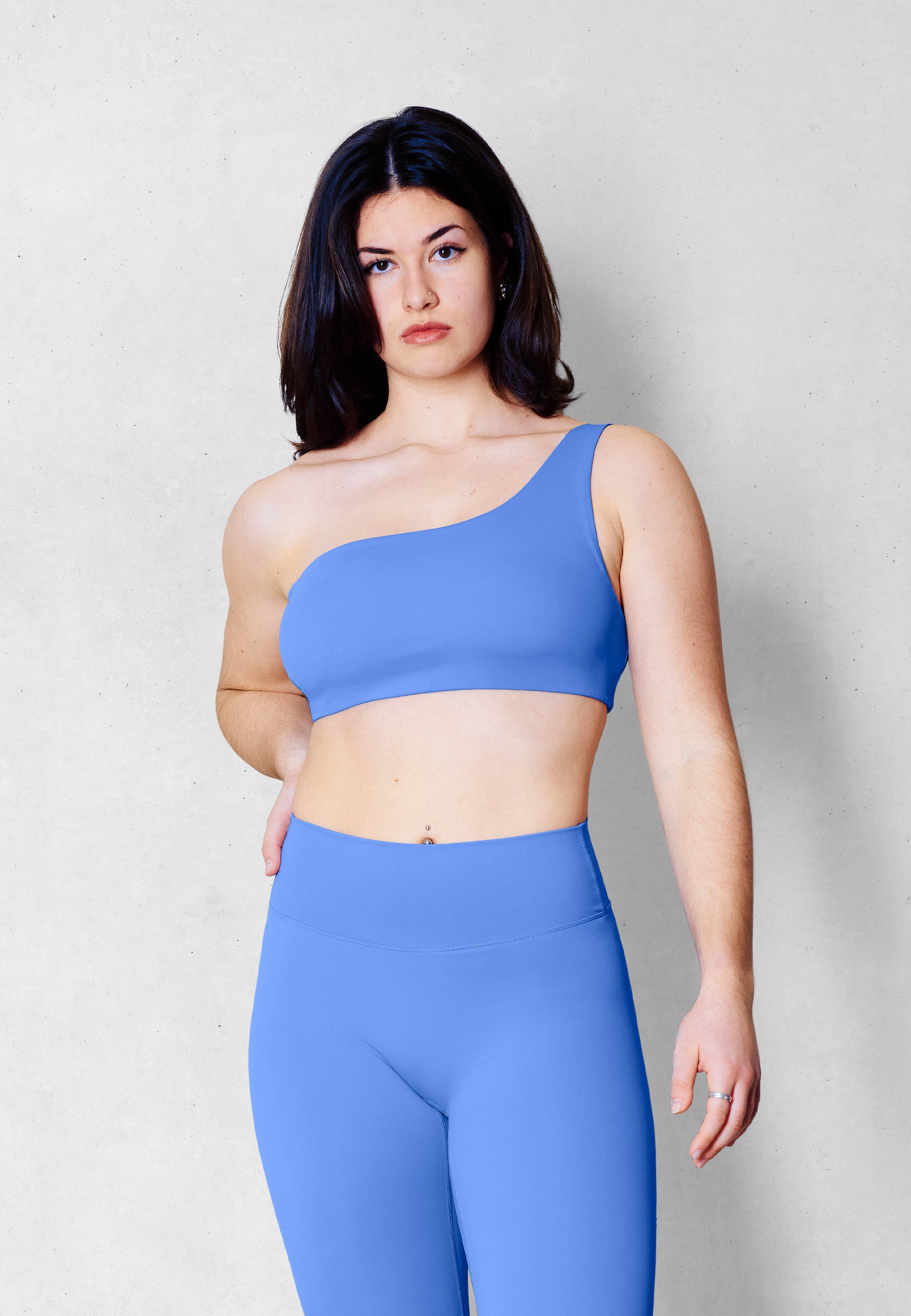 One Shoulder Bra - Sky Blue