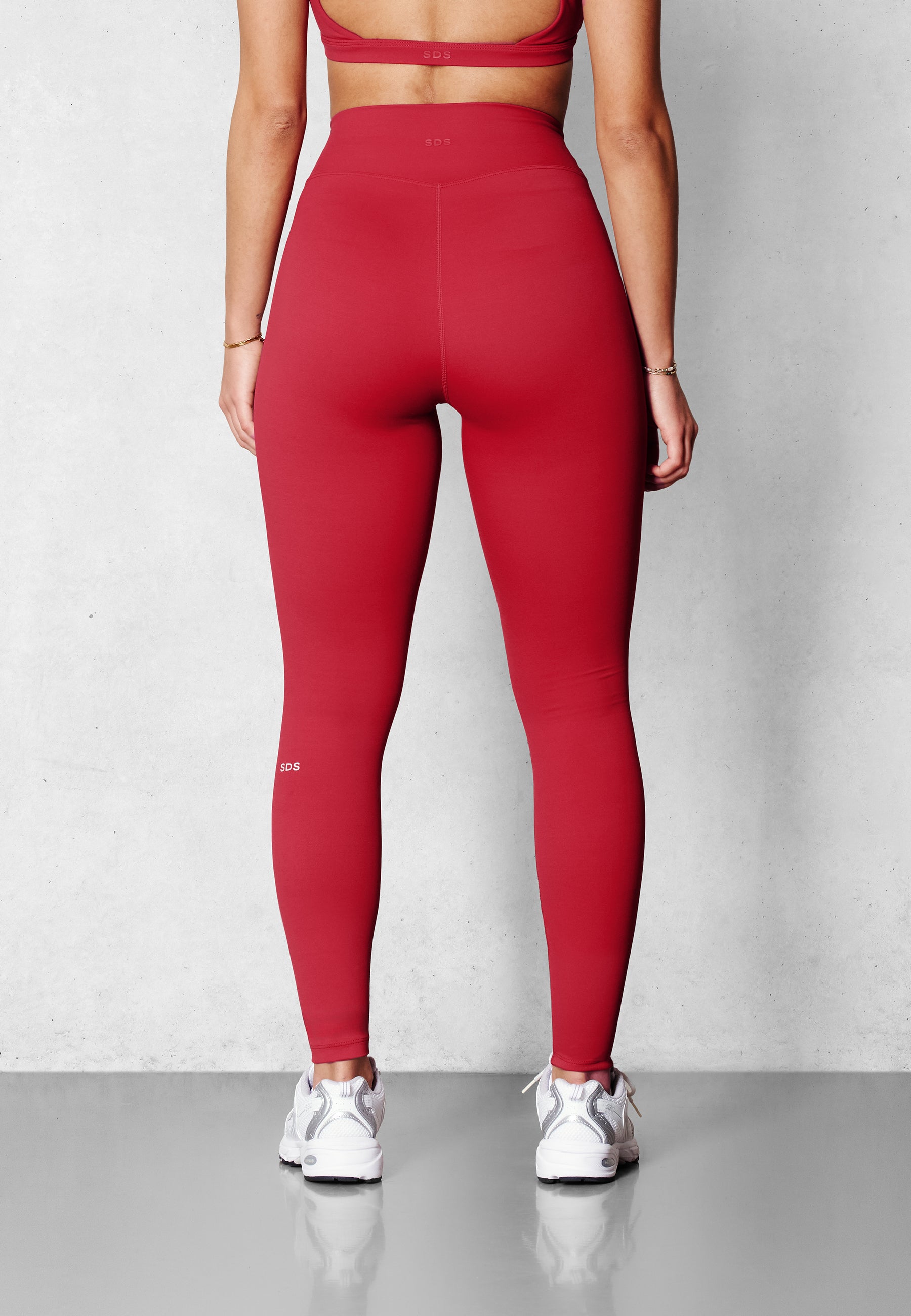 Luxe Tights- Full Length- Impact Fabric - Spicy Red