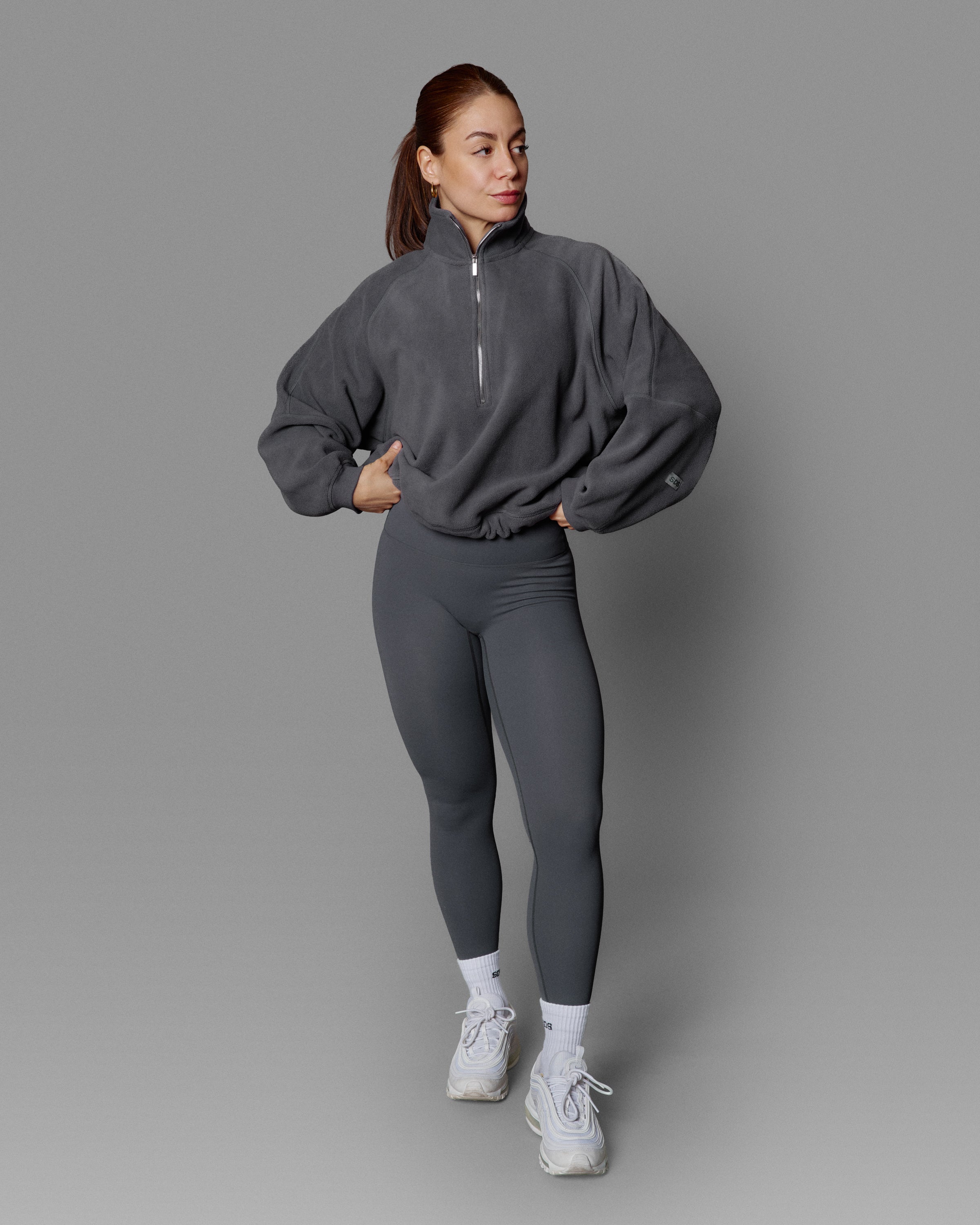 Half Zip Fleece Pullover - Deep Grey