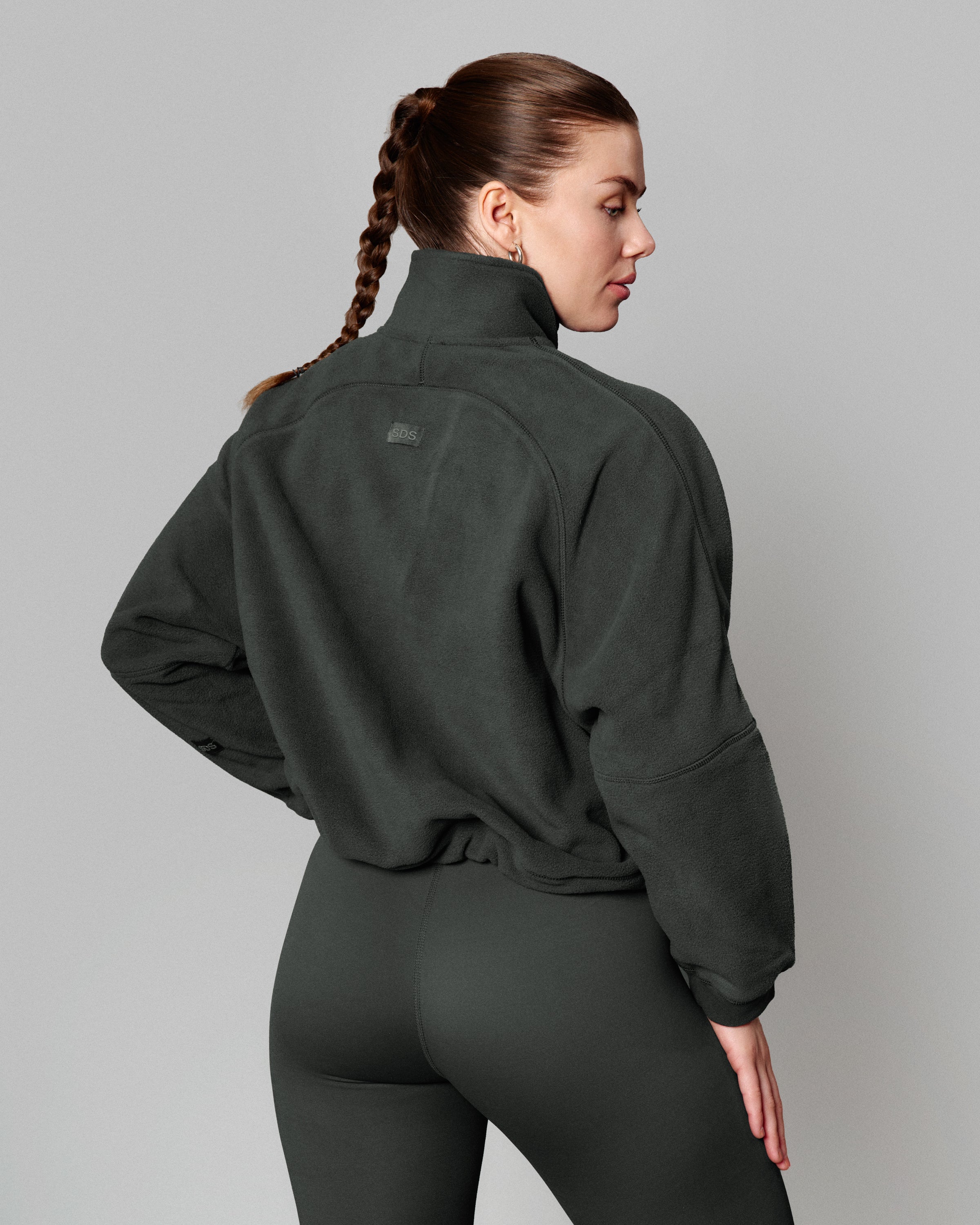 Half Zip Fleece Pullover - Stone Green