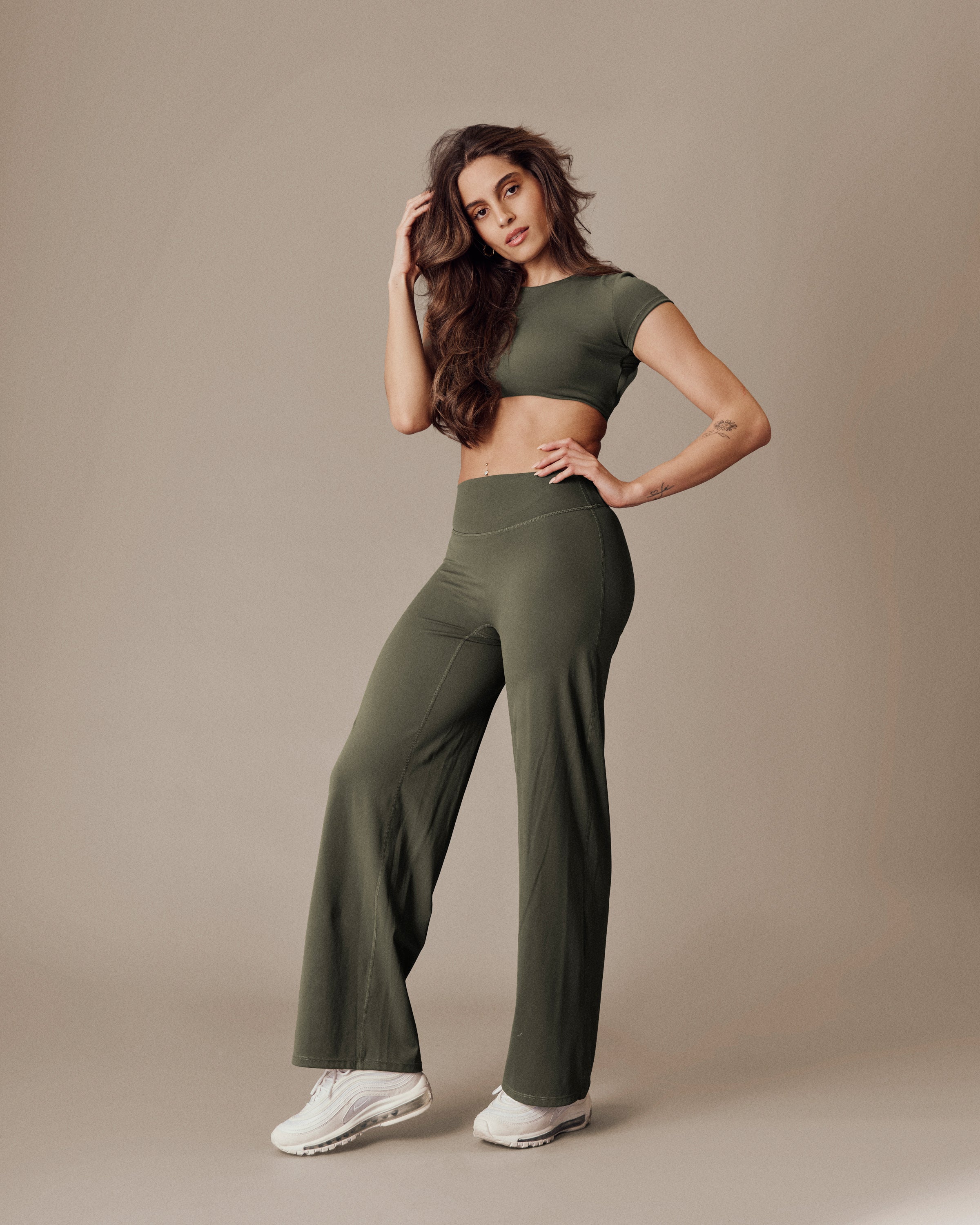 Open Back Short Sleeve SculptFlex - Mountain Green