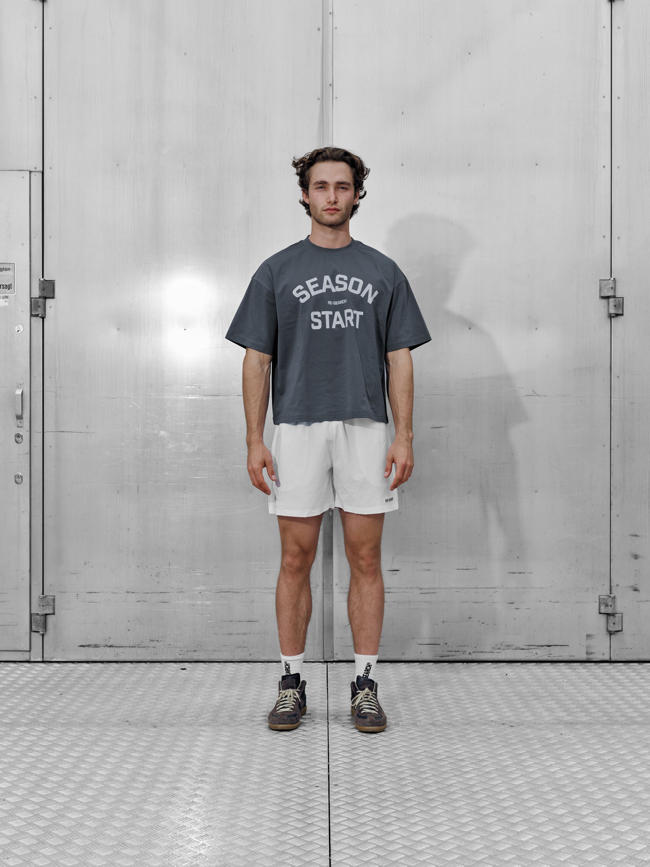 Season Start Heavyweight T - Faded Blue