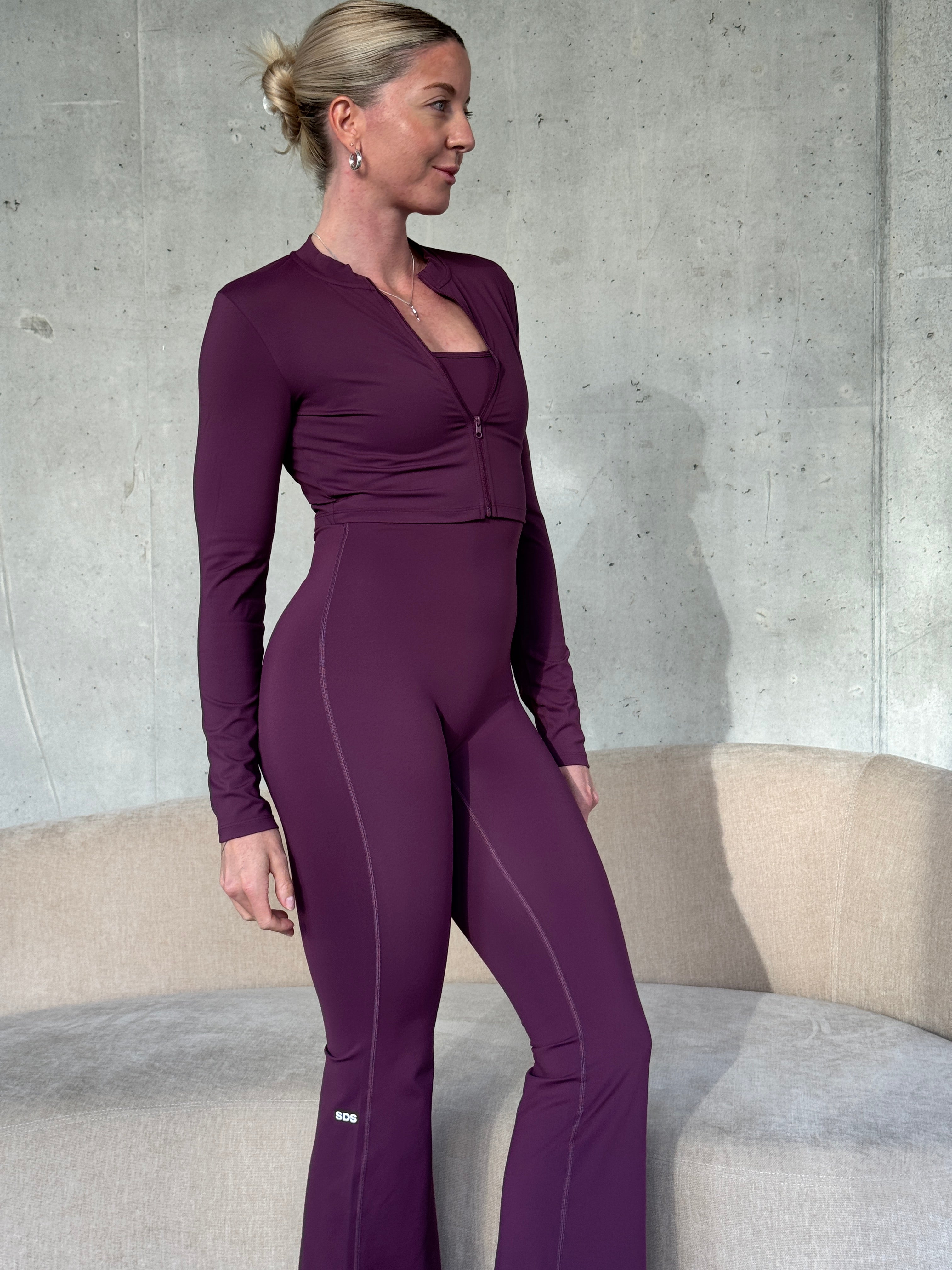 Flare Jumpsuit - Deep Berry