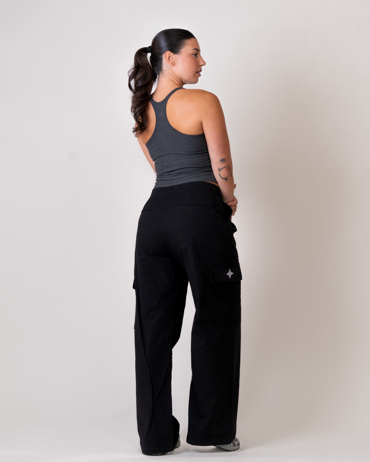 Racer Tank - basis Natural Fiber - Dark Grey