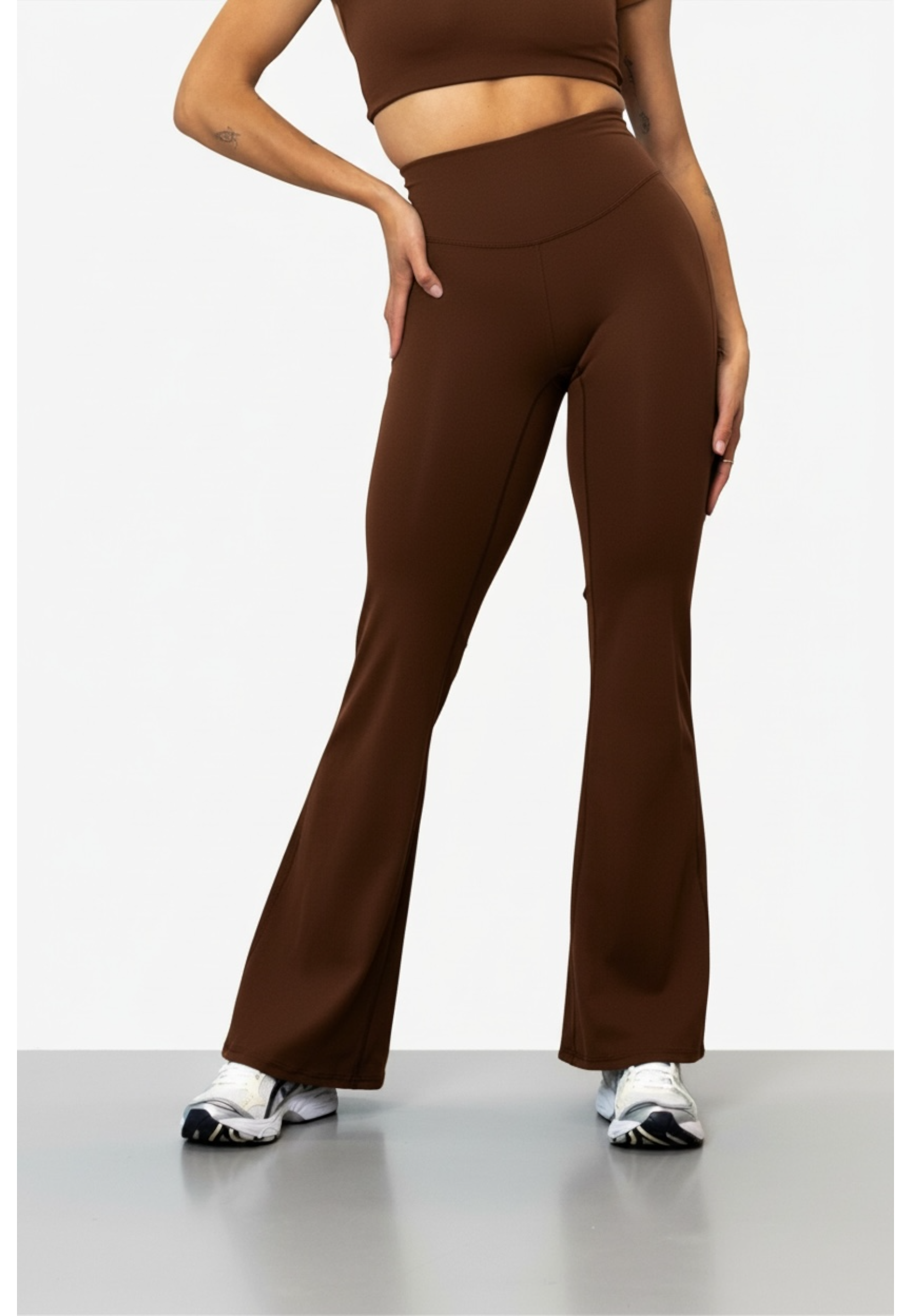V2 Flare Leggings - Hidden Scrunch - Brown