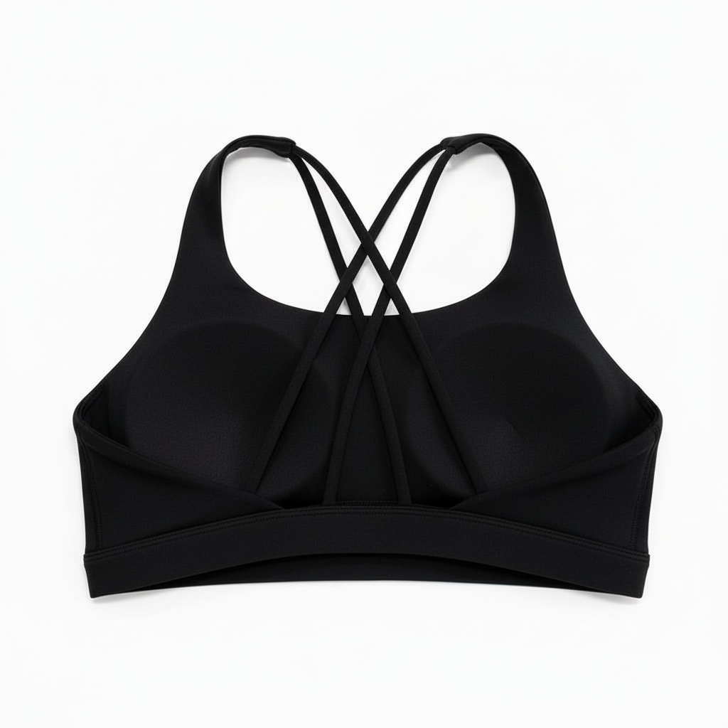 Hybrid High Neck Bra - Black