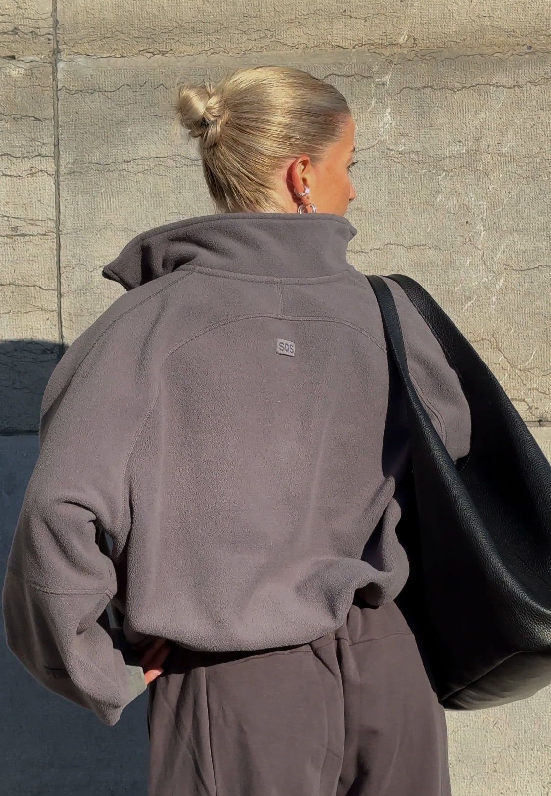 Half Zip Fleece Pullover - Deep Grey