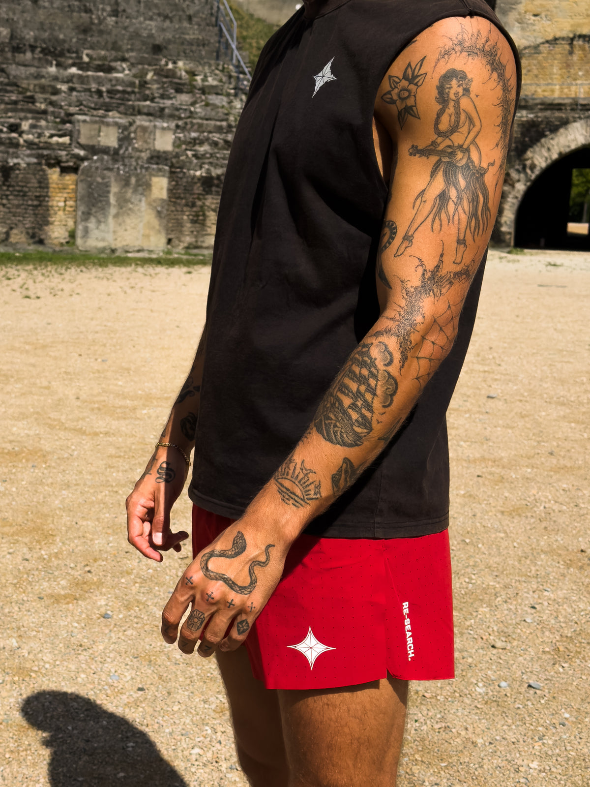 PRE-ORDER Split Running Shorts - Burnt Red