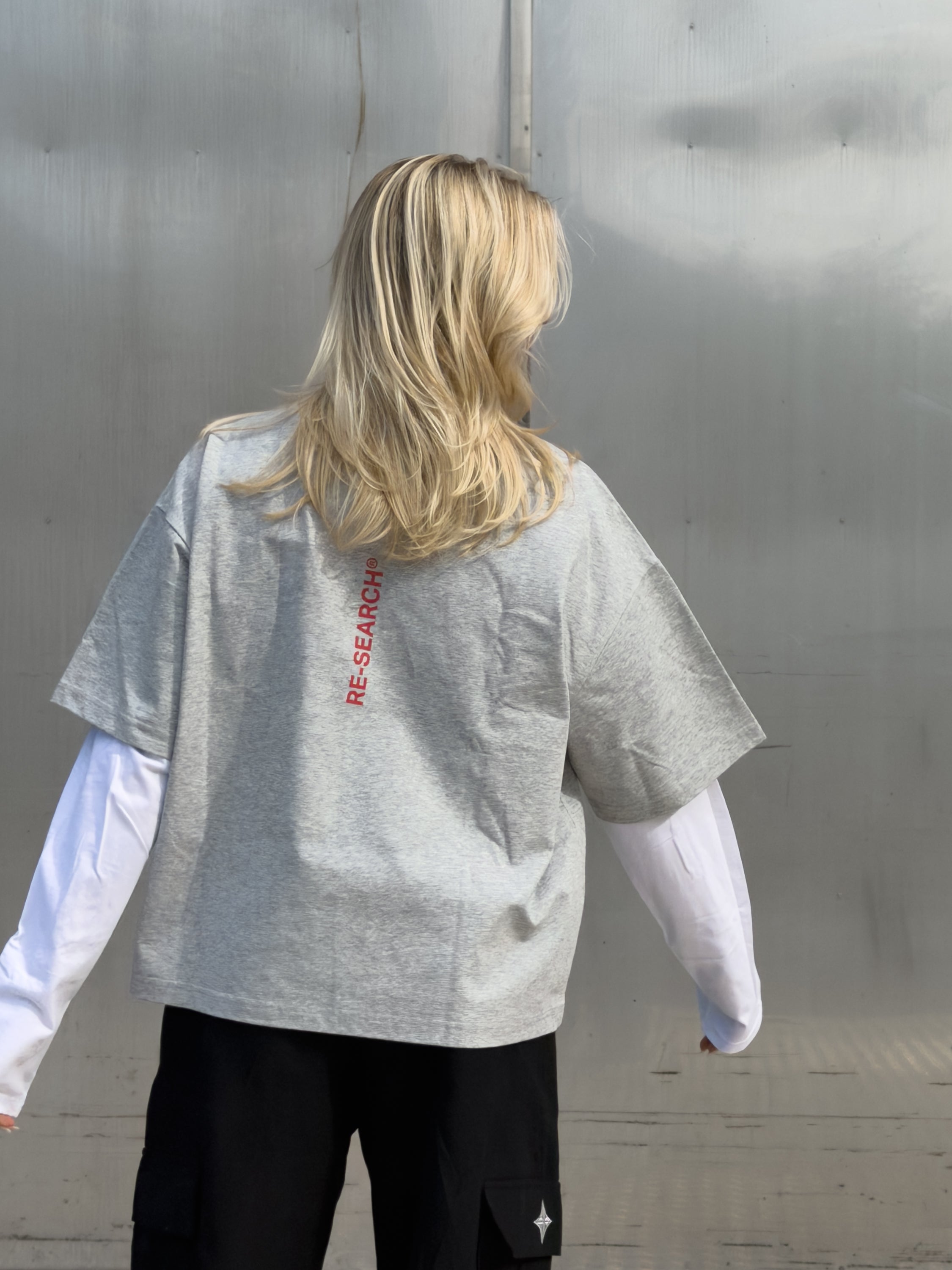 Season Start Heavyweight T - Grey and Red