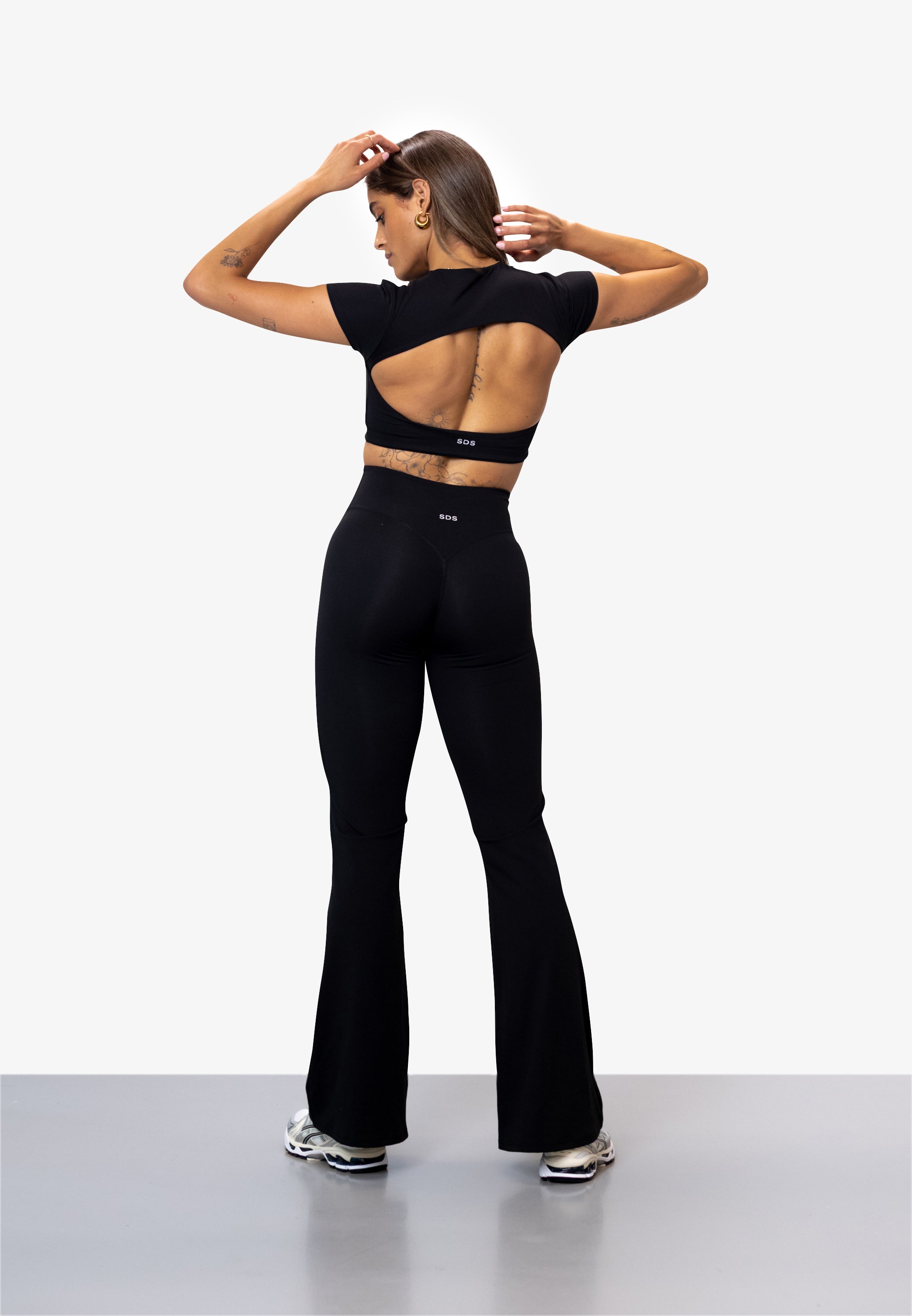 V2 Flare Leggings - Hidden Scrunch - Black