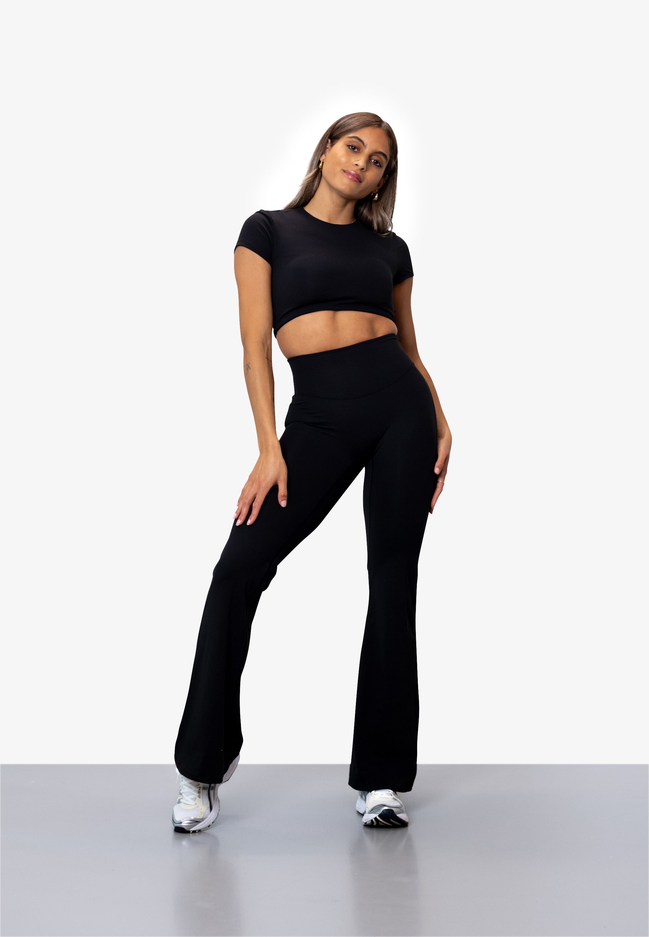 Open Back Short Sleeve - Black