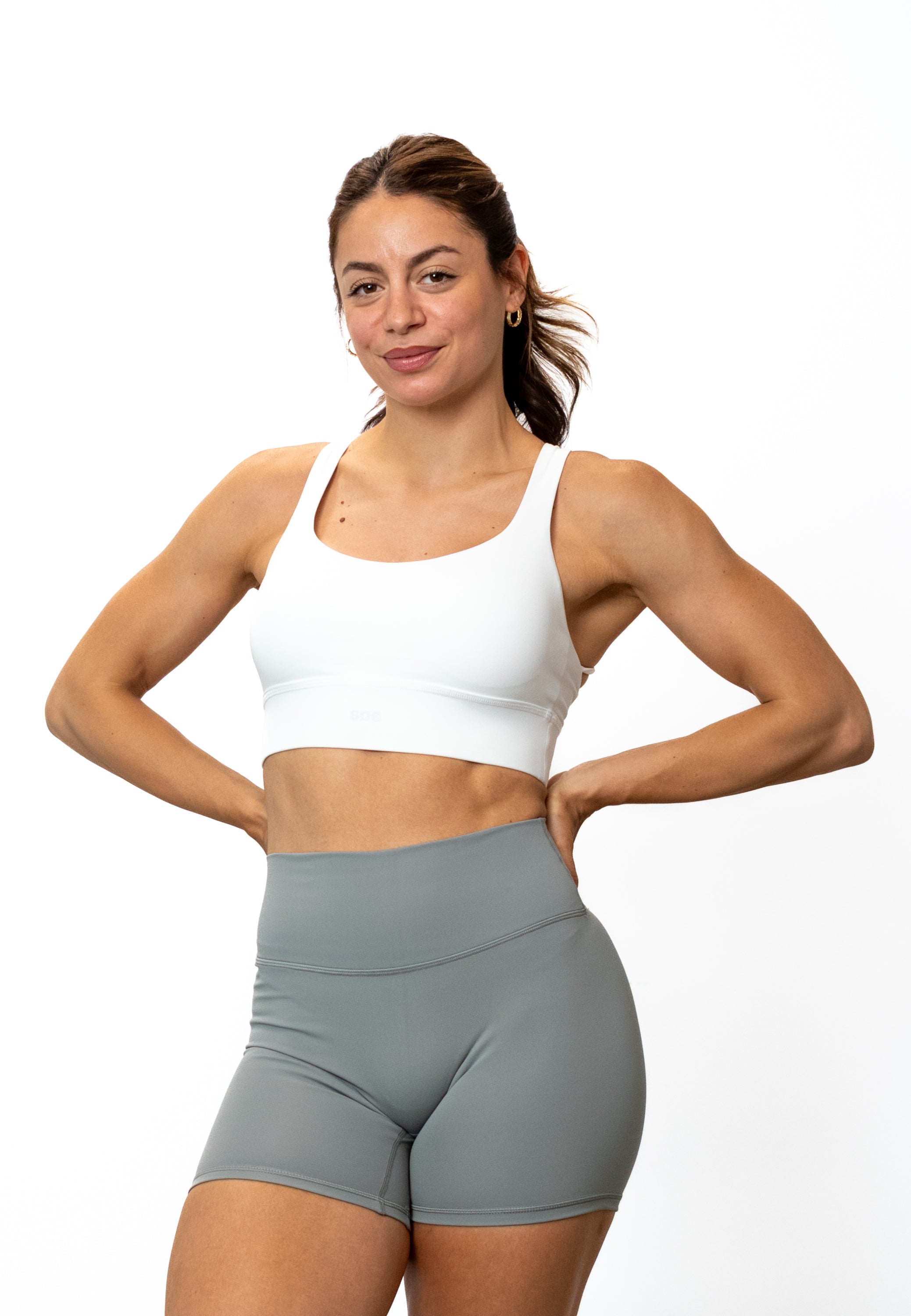 Criss Cross Bra - Strong Support -  White