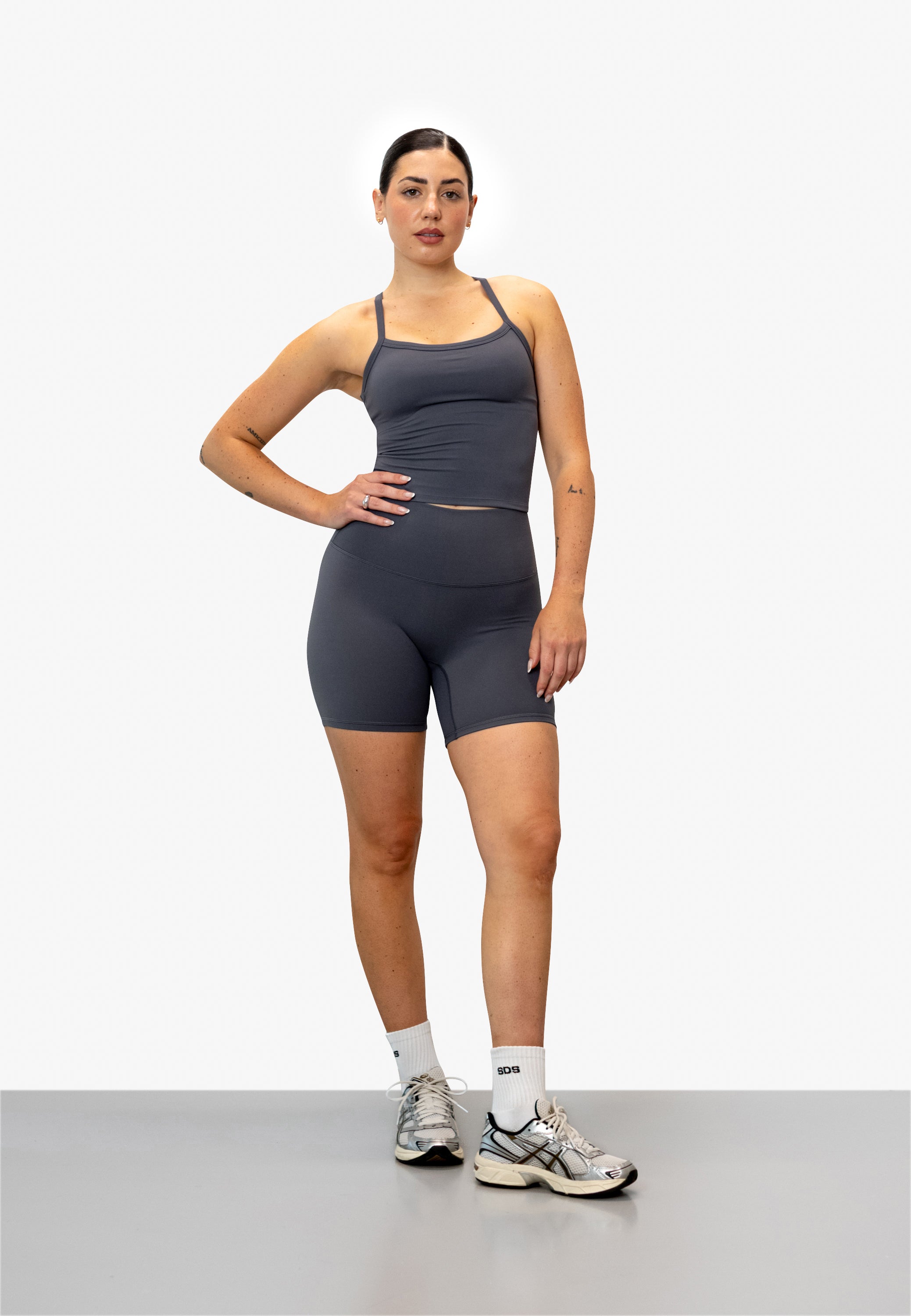 Biker Shorts mid length V3 - Deep Grey
