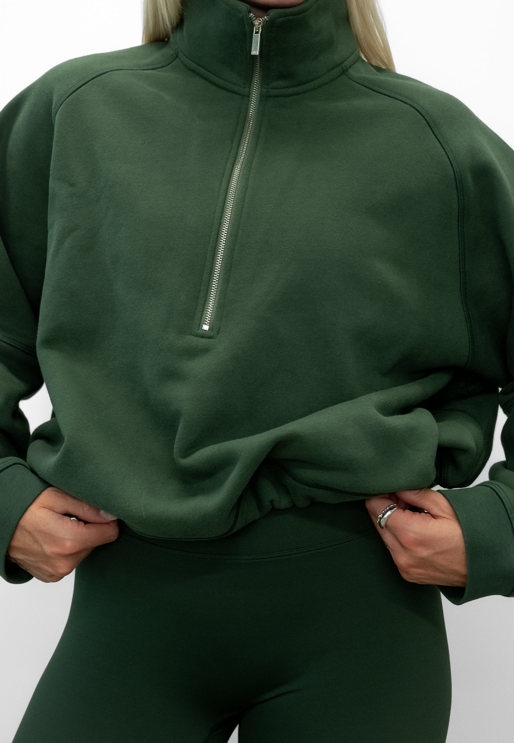 Half Zip Pullover - Ever Green