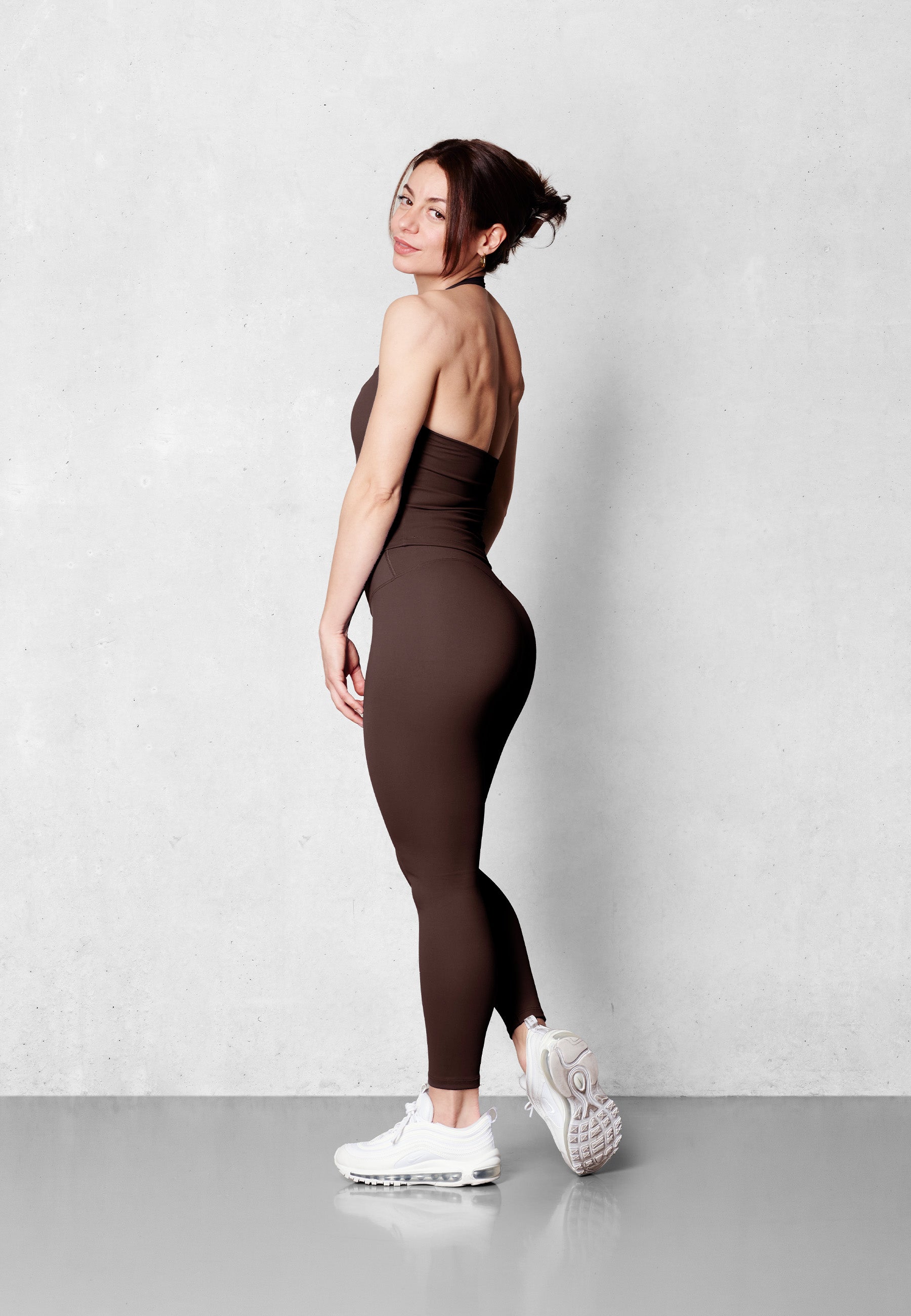 Halter Neck Top - Chocolate Brown