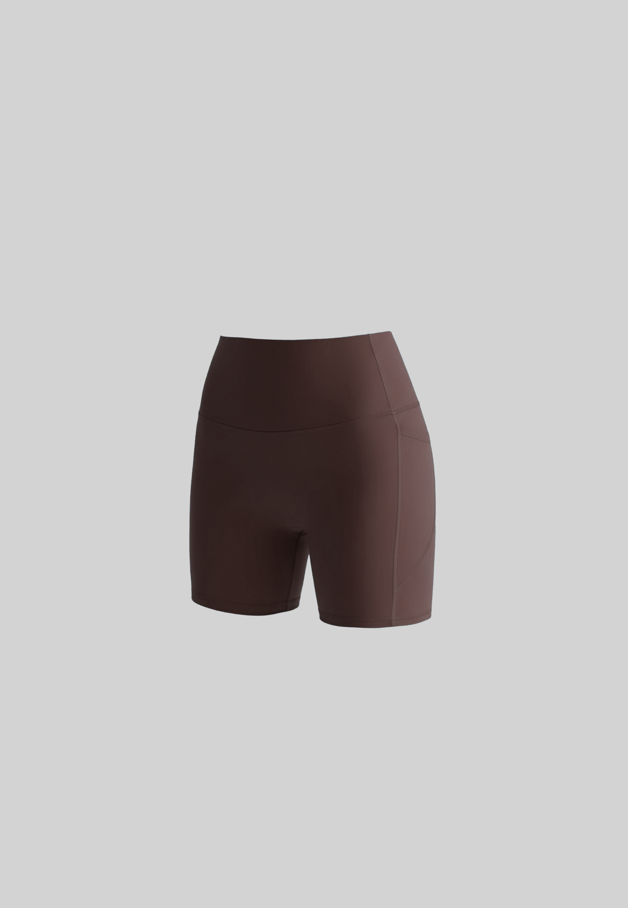 Performance Run Biker Shorts - Chocolate Brown