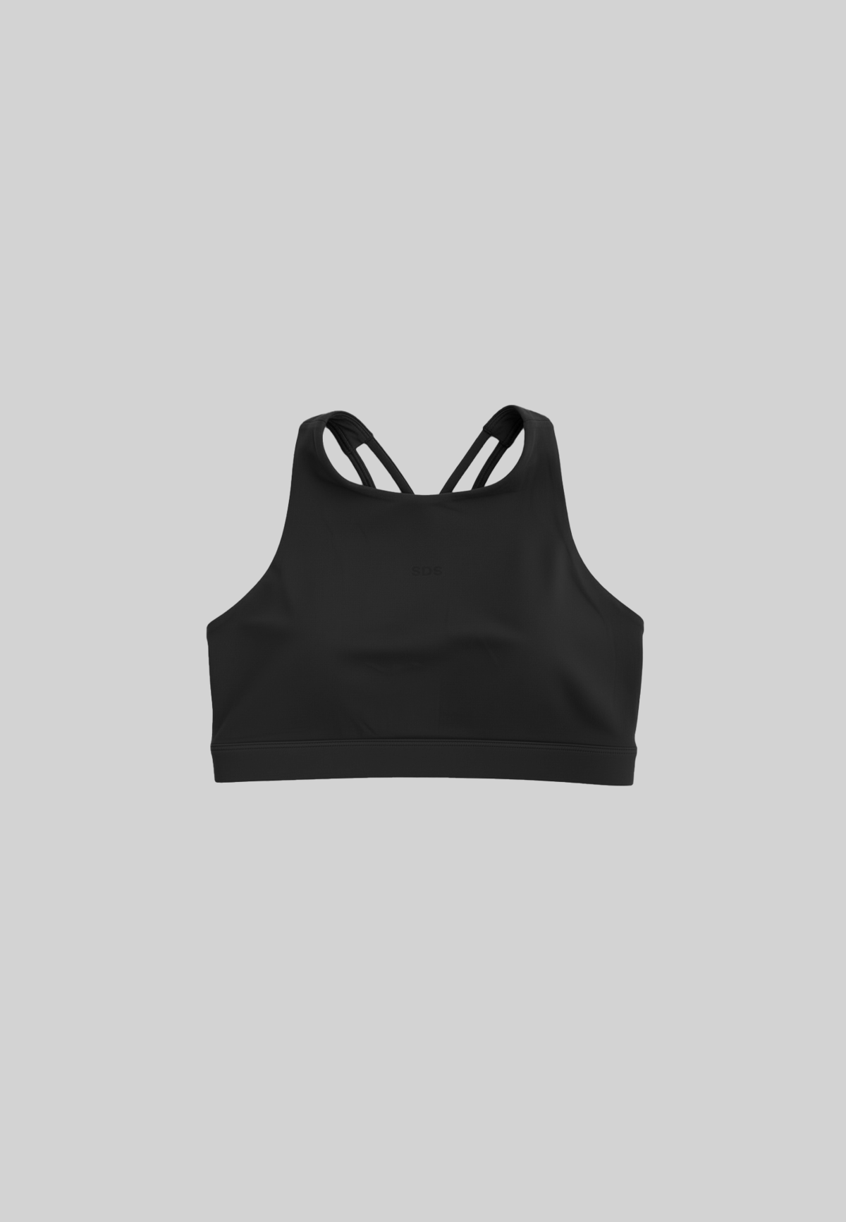Hybrid High Neck Bra - Black