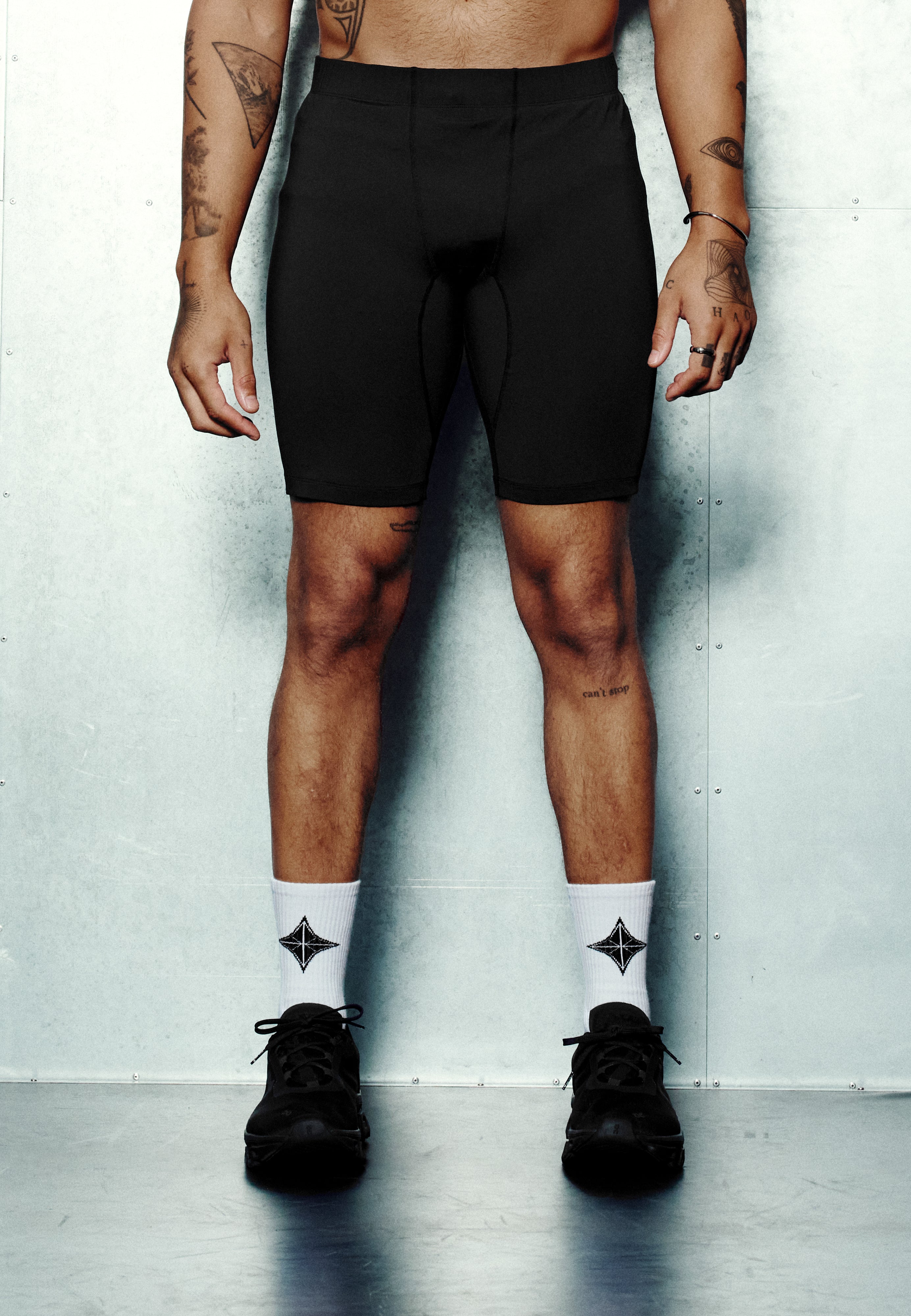Kurze Leggings - Schwarz