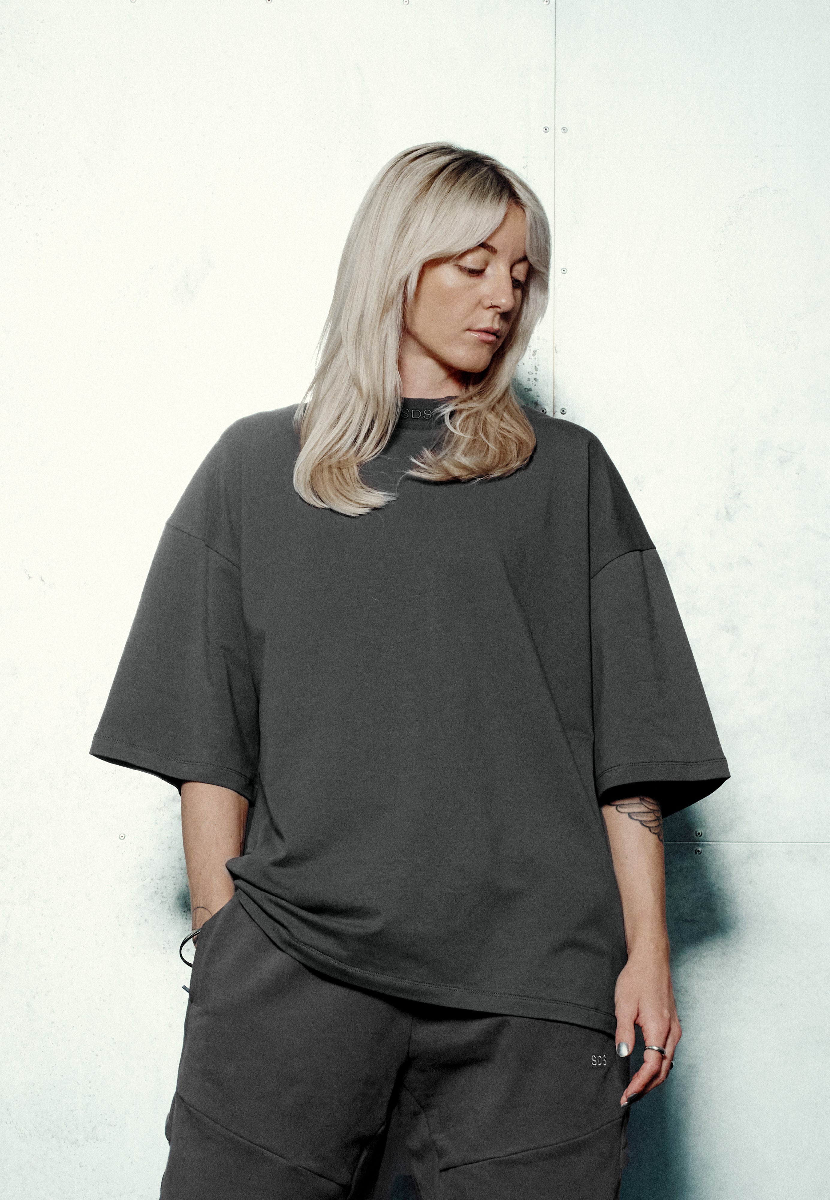 Signature Oversized T - Grau