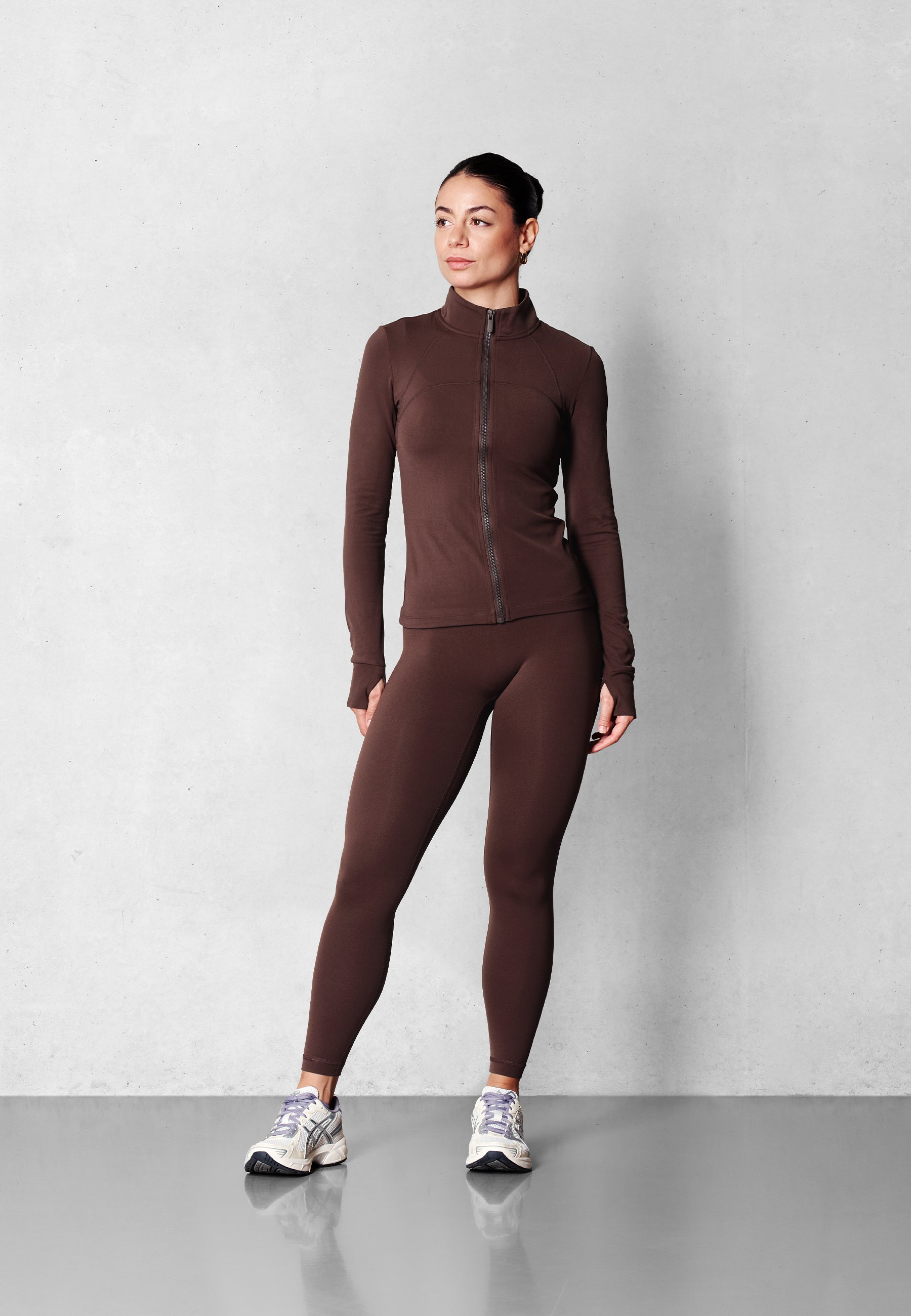 Weiche Fleece-Jacke mit Reißverschluss - Pariser Braun