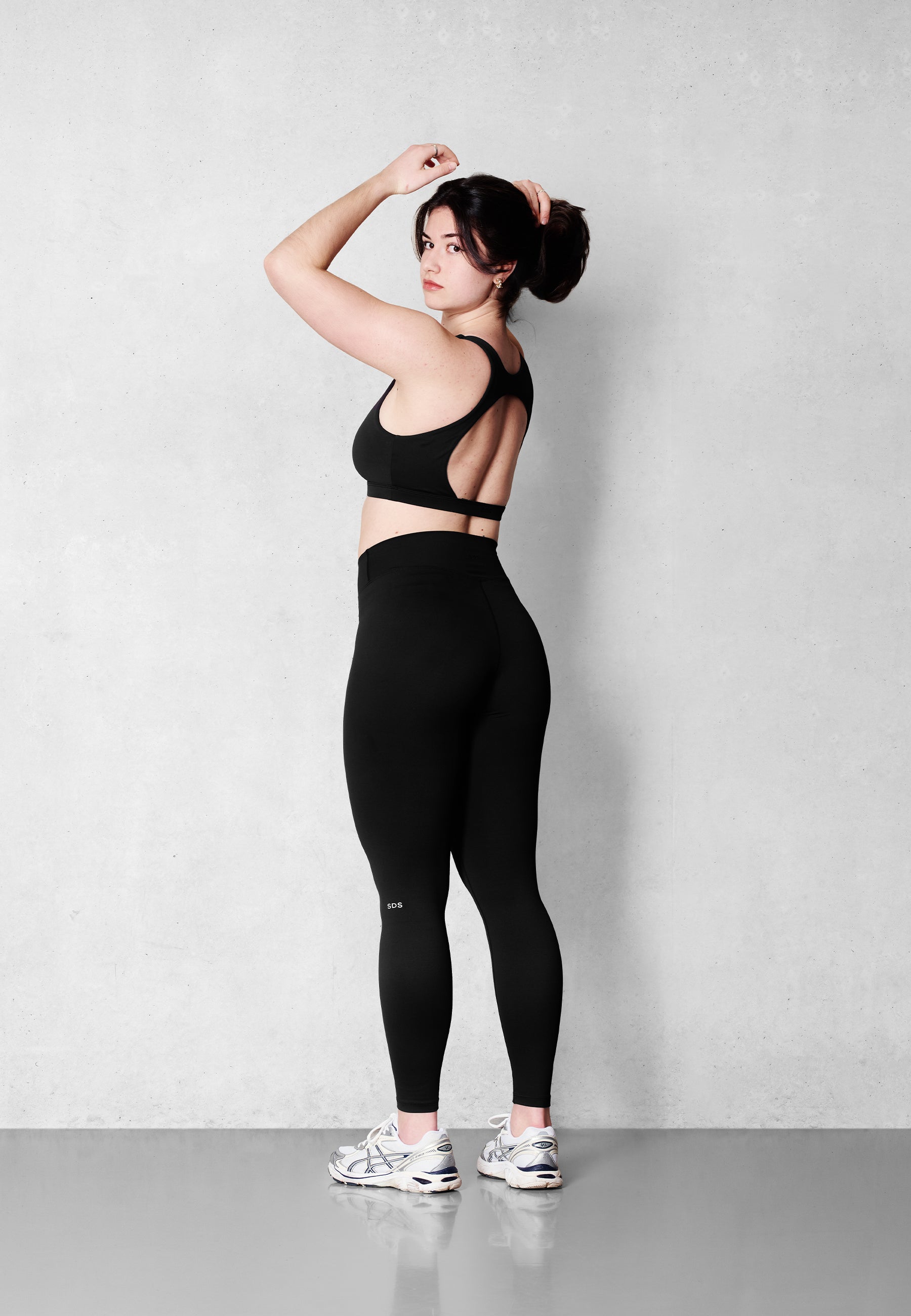 Luxe Leggings - Volle Länge - Impact Stoff - Schwarz