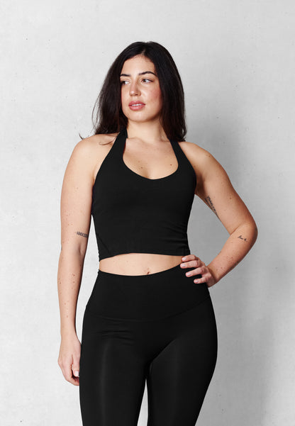 Halter Neck Top - Black