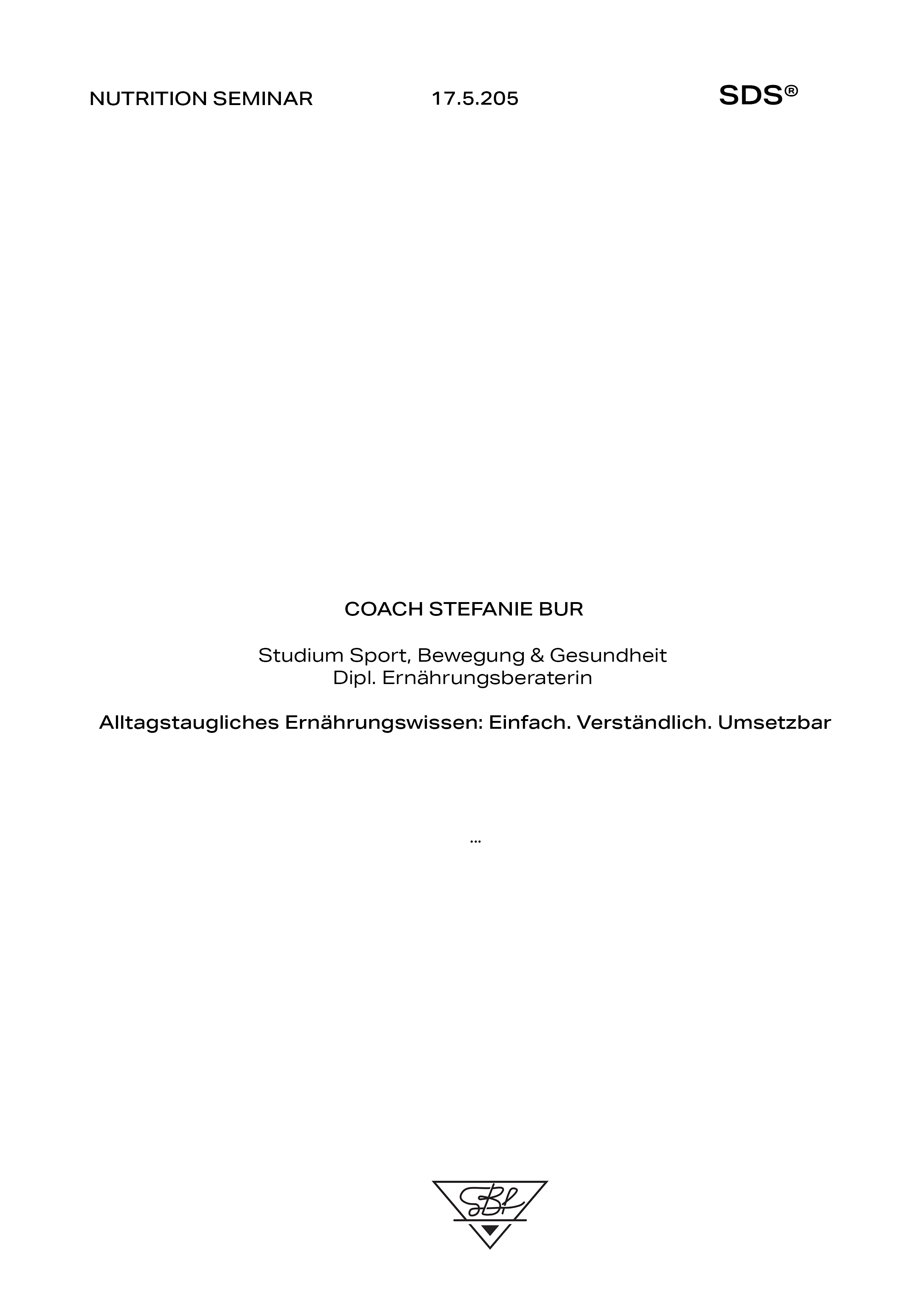 KOSTENLOS - Ernährungsseminar