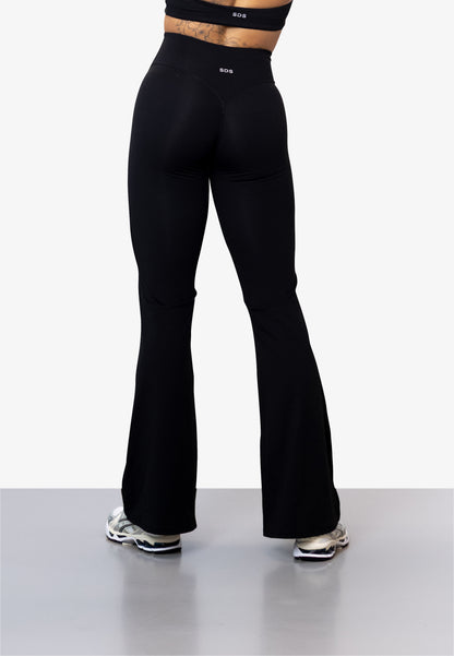 V2 Flare Leggings - Versteckter Knick - Schwarz