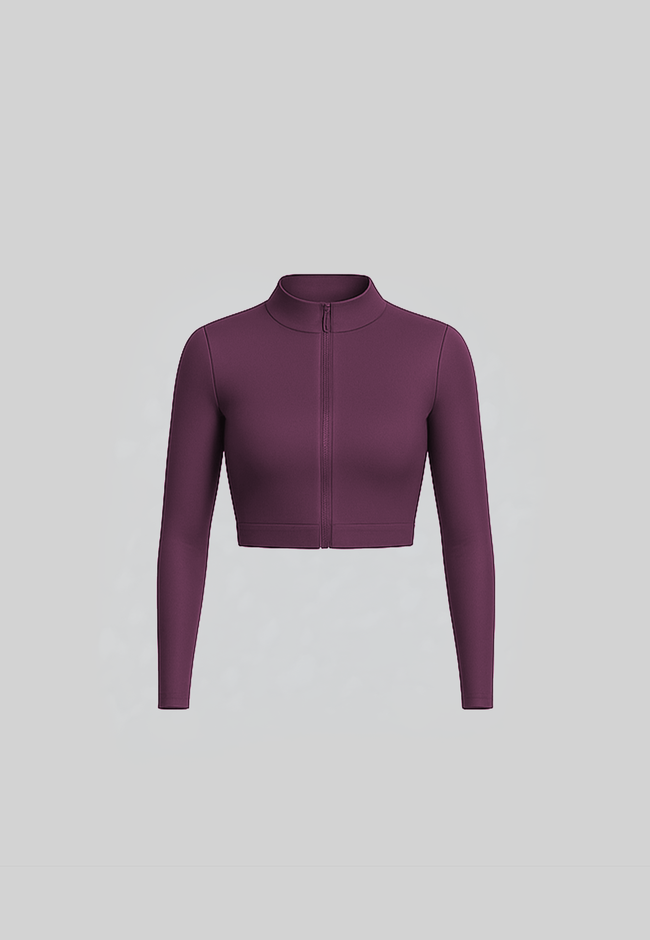 Active Zip Jacket Cropped - Deep Berry