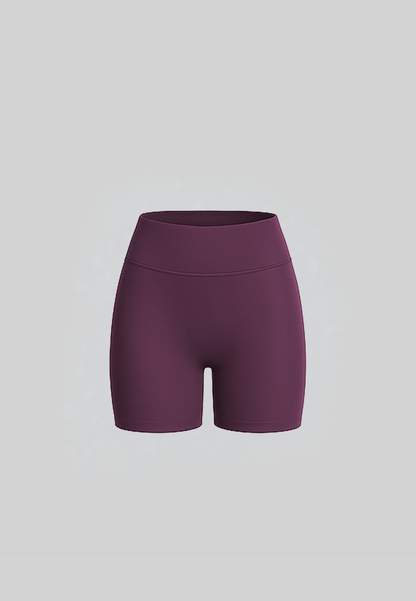 Mid Length Booty Shorts - Deep Berry