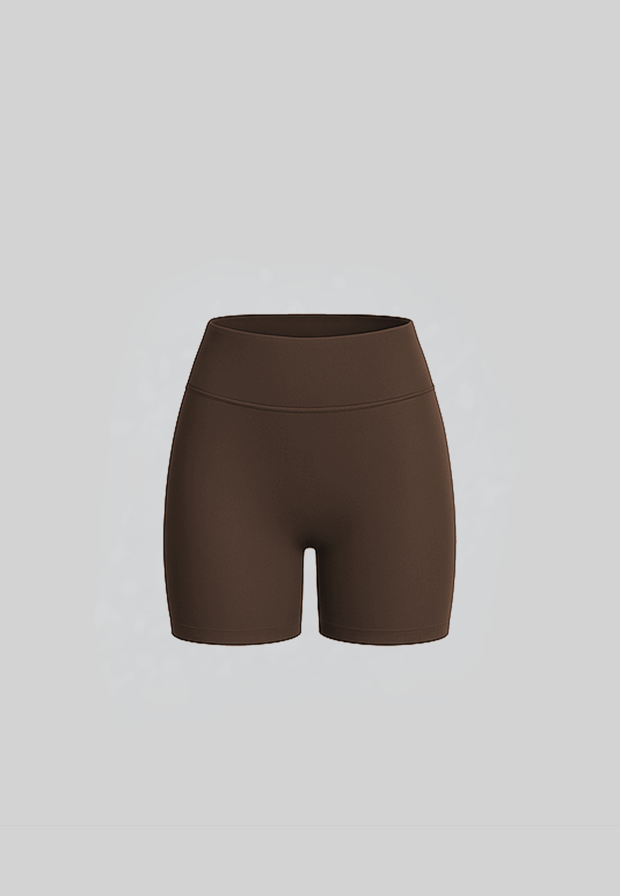 Mid Length Booty Shorts - Brown Khaki