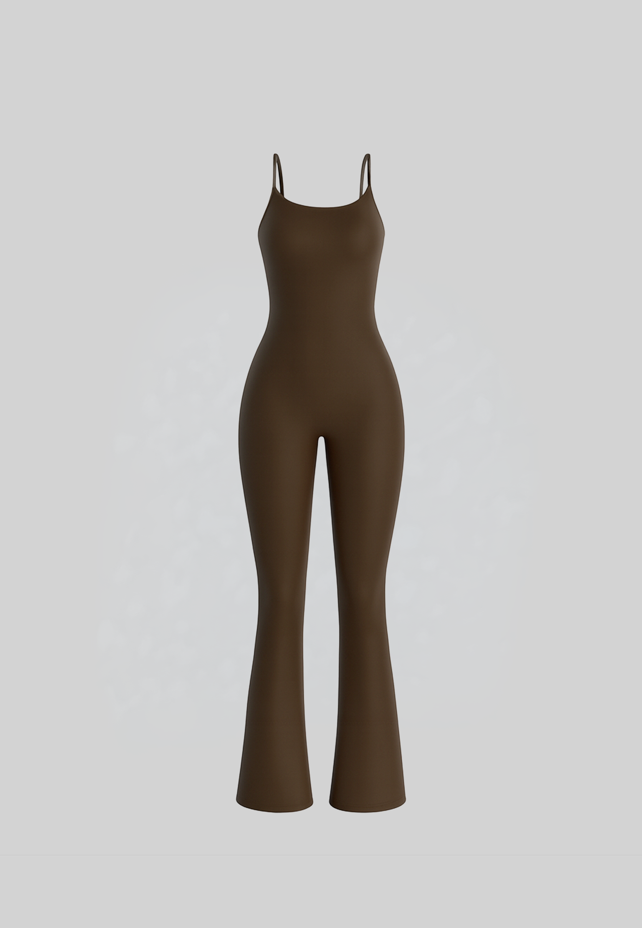 Flare Jumpsuit - Brown Khaki