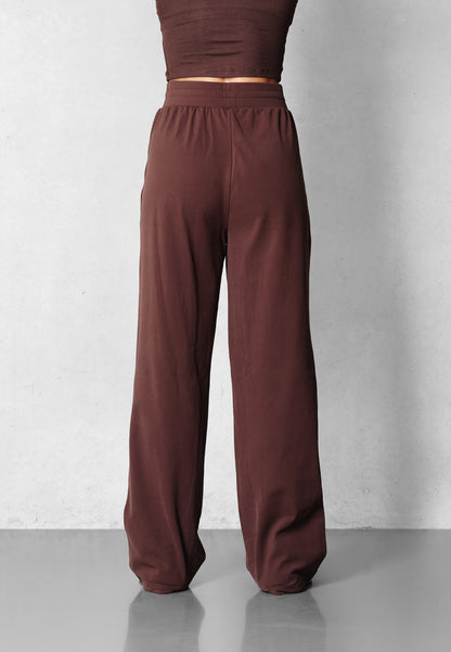 Pantalon large en molleton doux - Parisian Brown