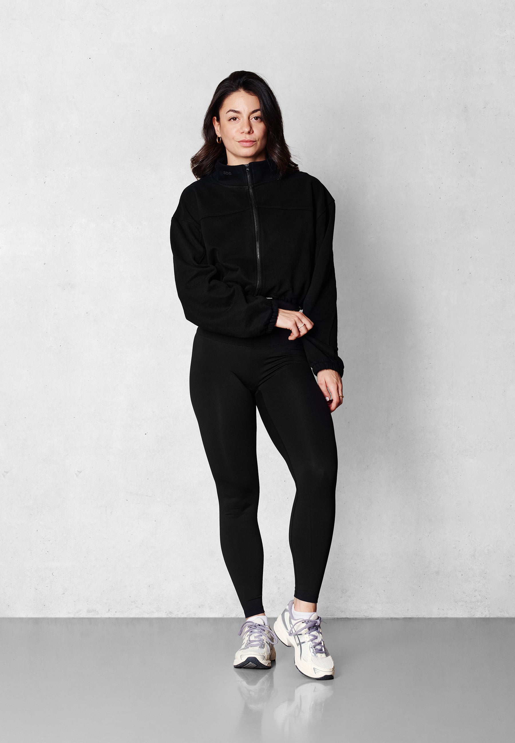 Pull court zippé - Noir