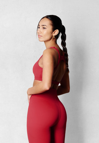 Collant Luxe - Longueur totale - Tissu Impact - Rouge épicé