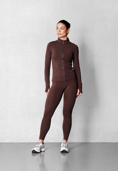 Soft Fleece Zip Jacket - Parisian Brown