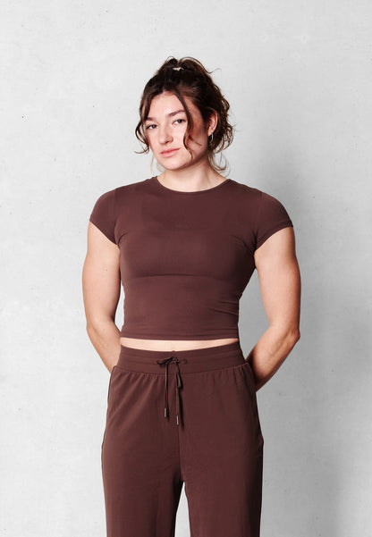 Weightless Mid Tee - Soft Parisian Brown