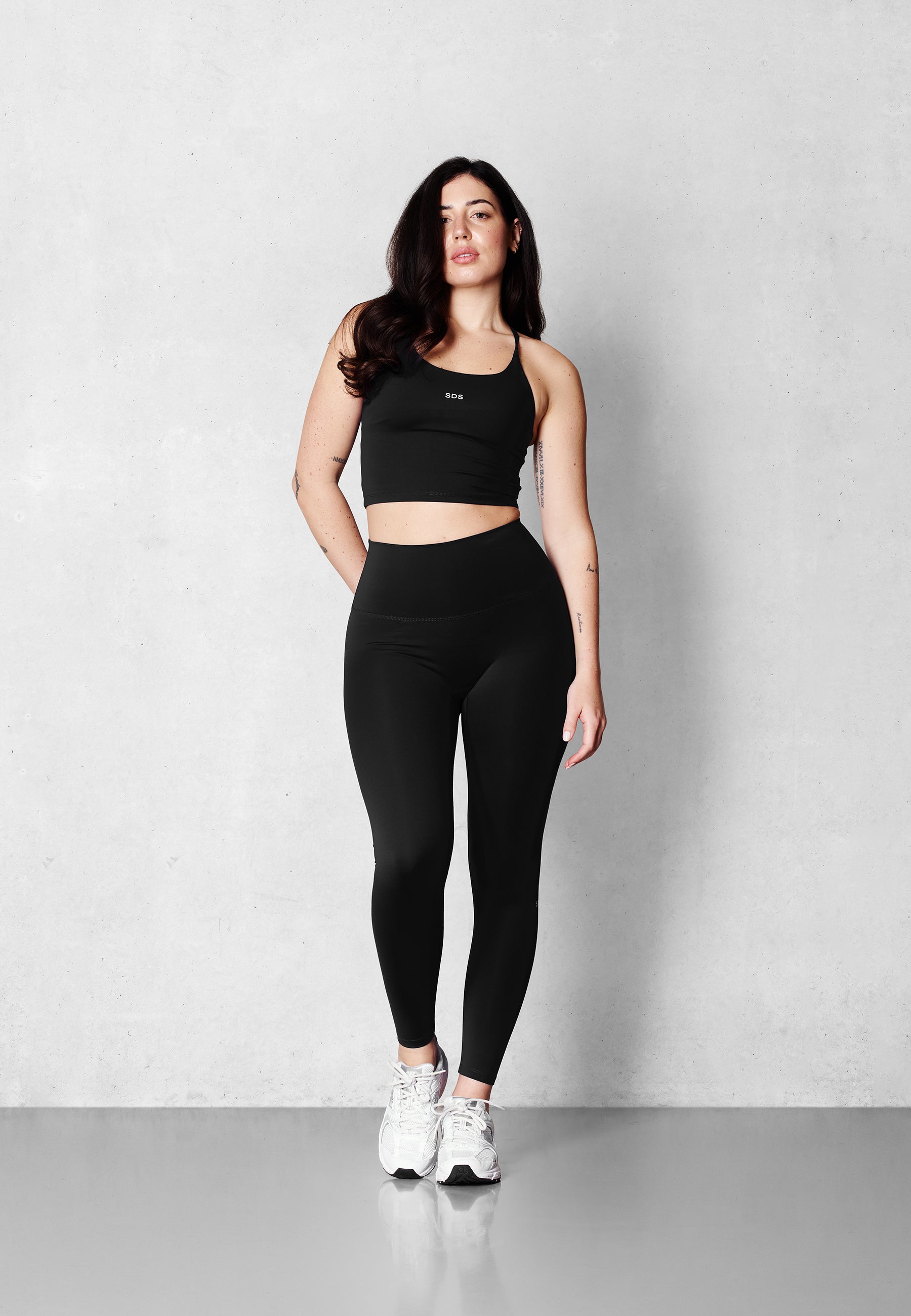 Cross Back Tank - Black