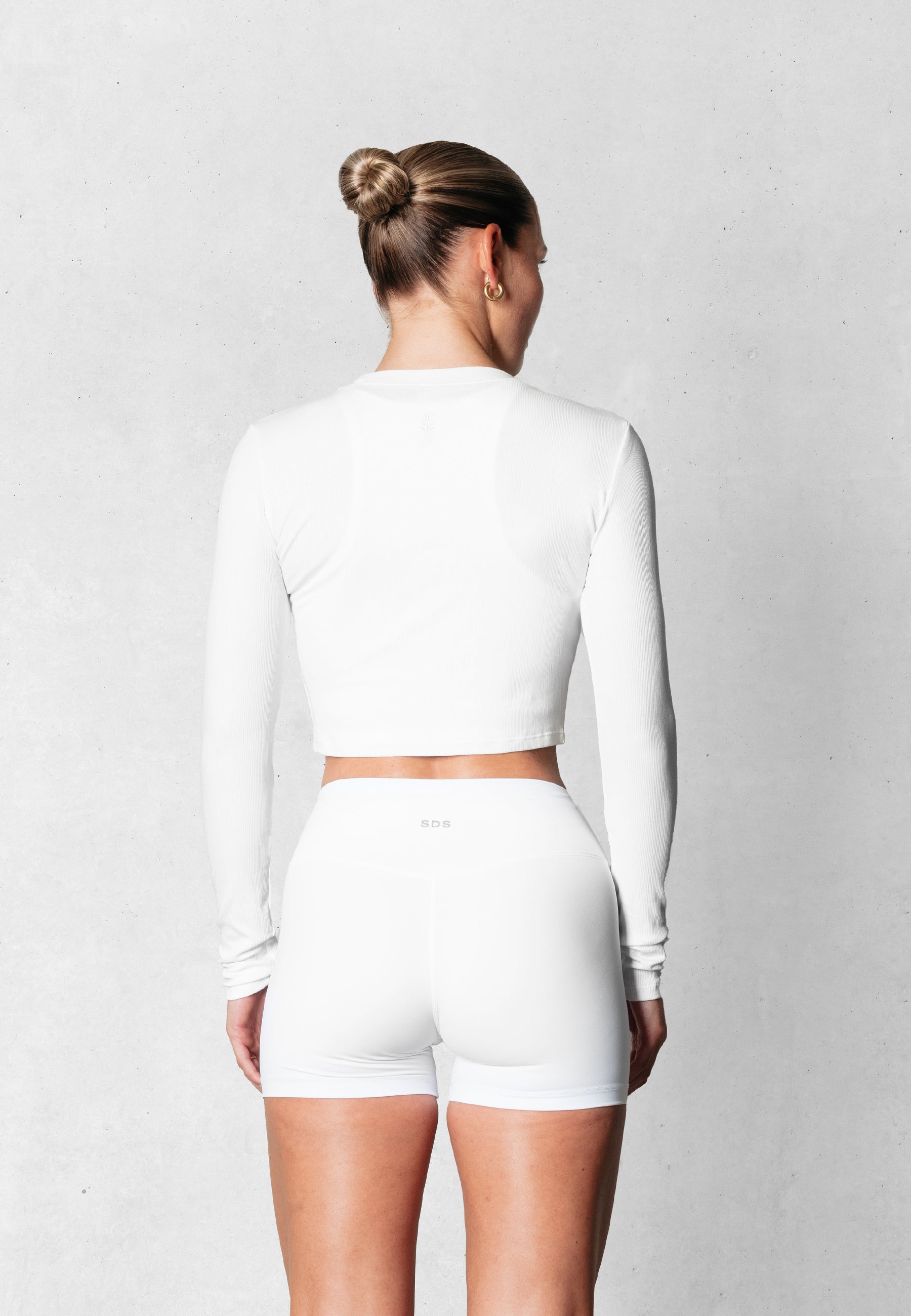 Ribbed Active Long sleeve - Pearl White